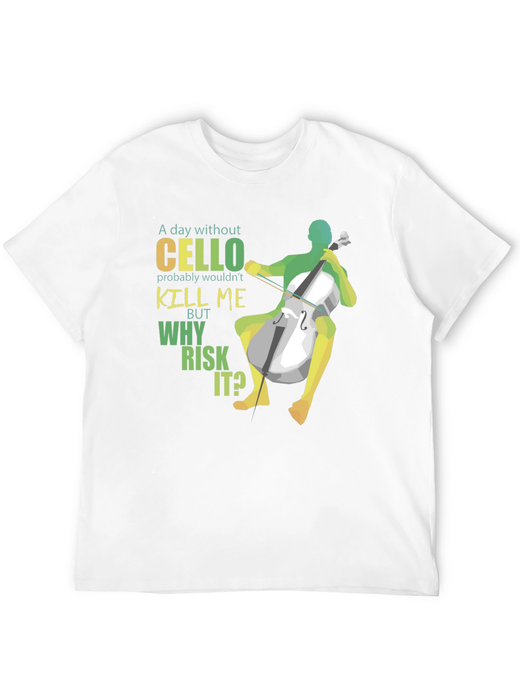 Cello Player Graphic Tee - Music Lover T-Shirt