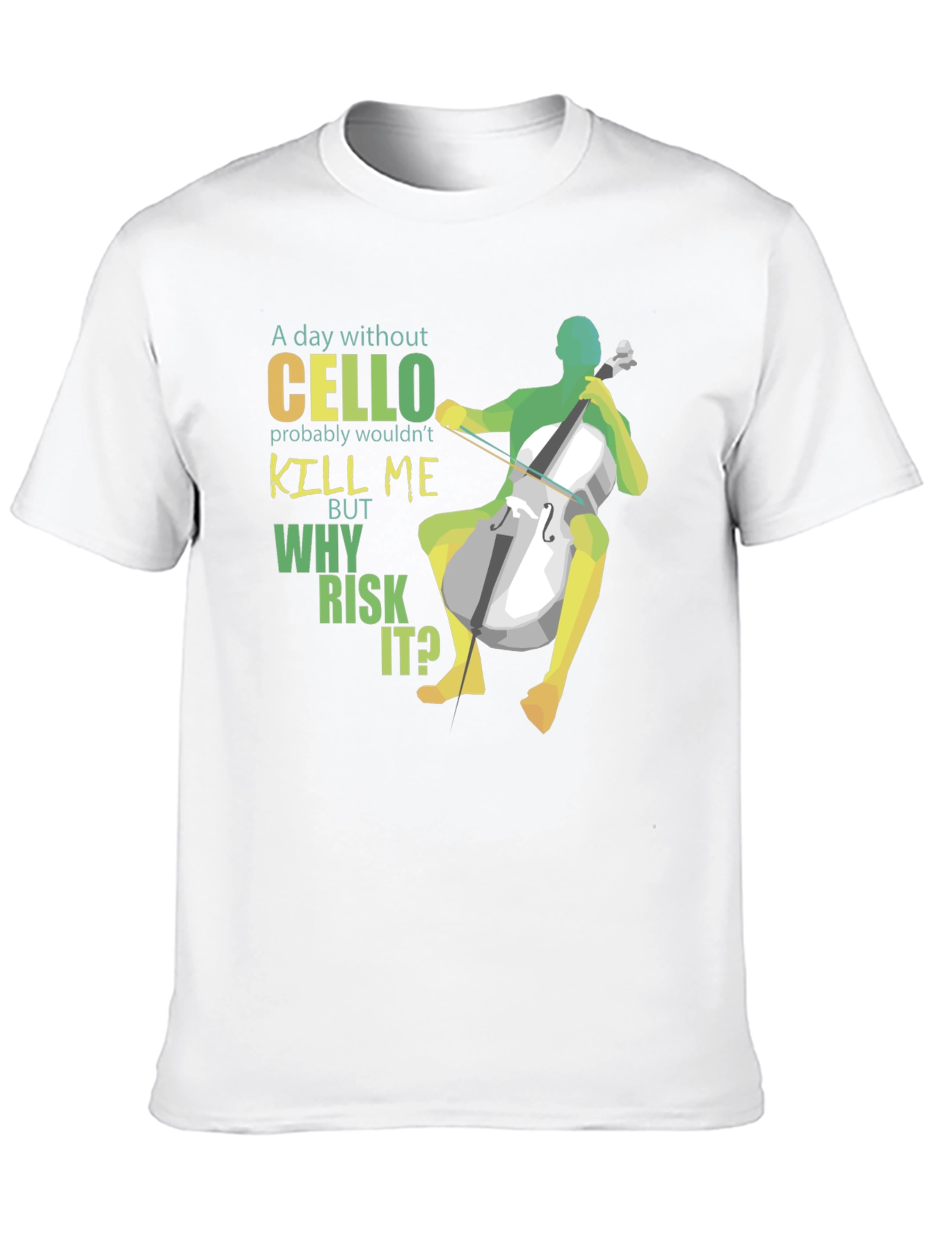Cello Player Graphic Tee - Music Lover T-Shirt