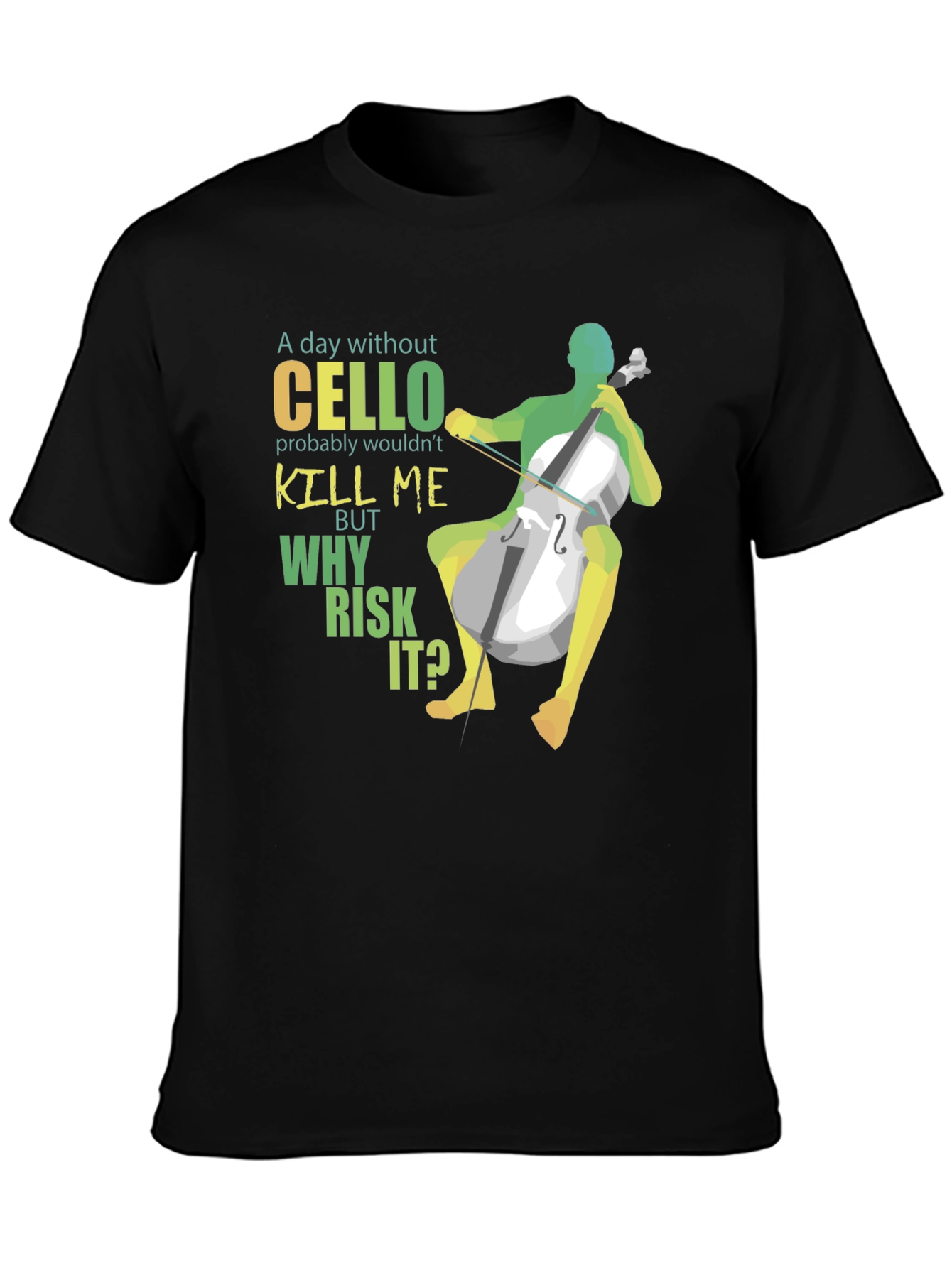 Cello Player Graphic Tee - Music Lover T-Shirt