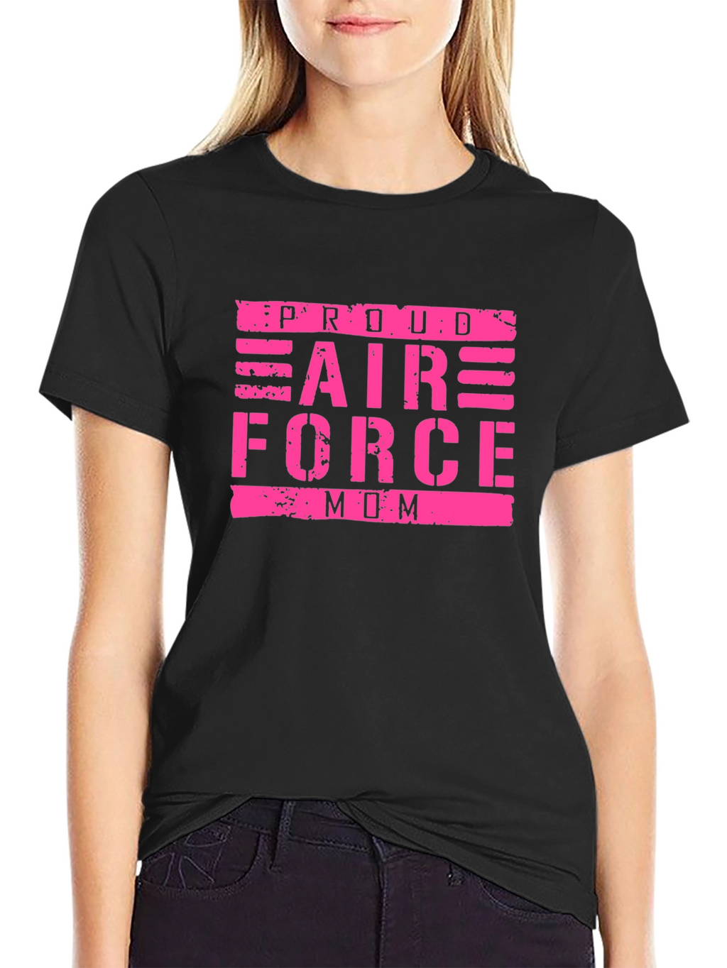 Proud Air Force Mom Graphic T-Shirt