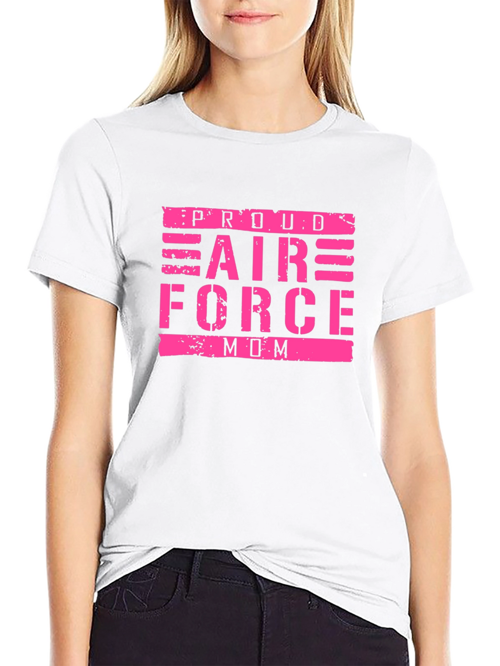Proud Air Force Mom Graphic T-Shirt