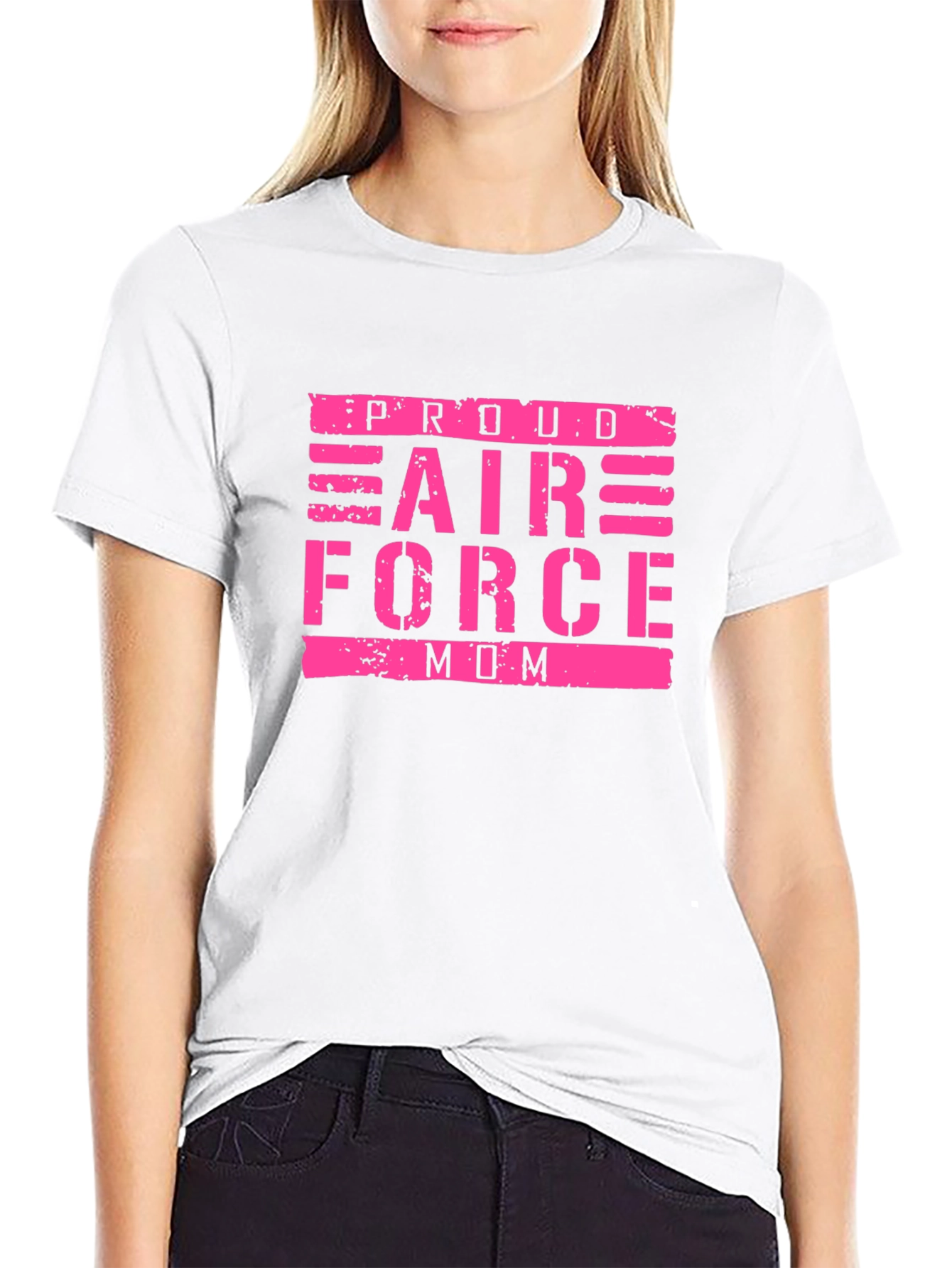Proud Air Force Mom Graphic T-Shirt