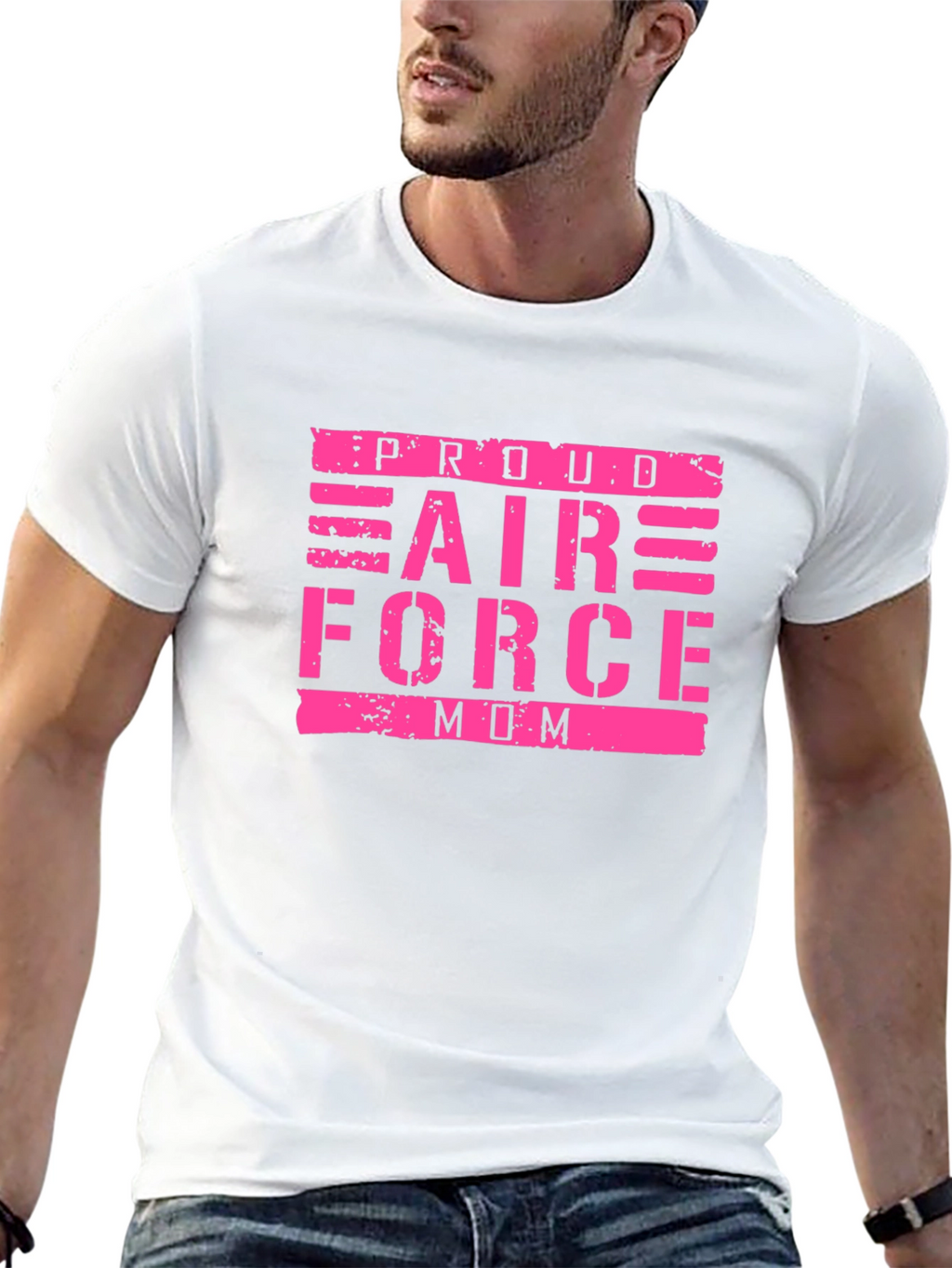 Proud Air Force Mom Graphic T-Shirt