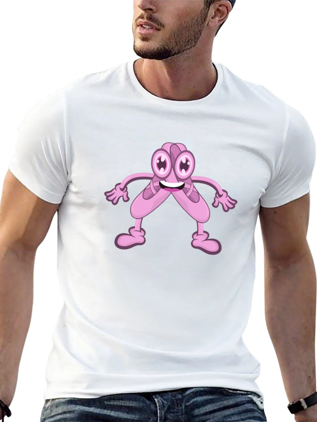 Cartoon Ballet Shoes Black T-Shirt