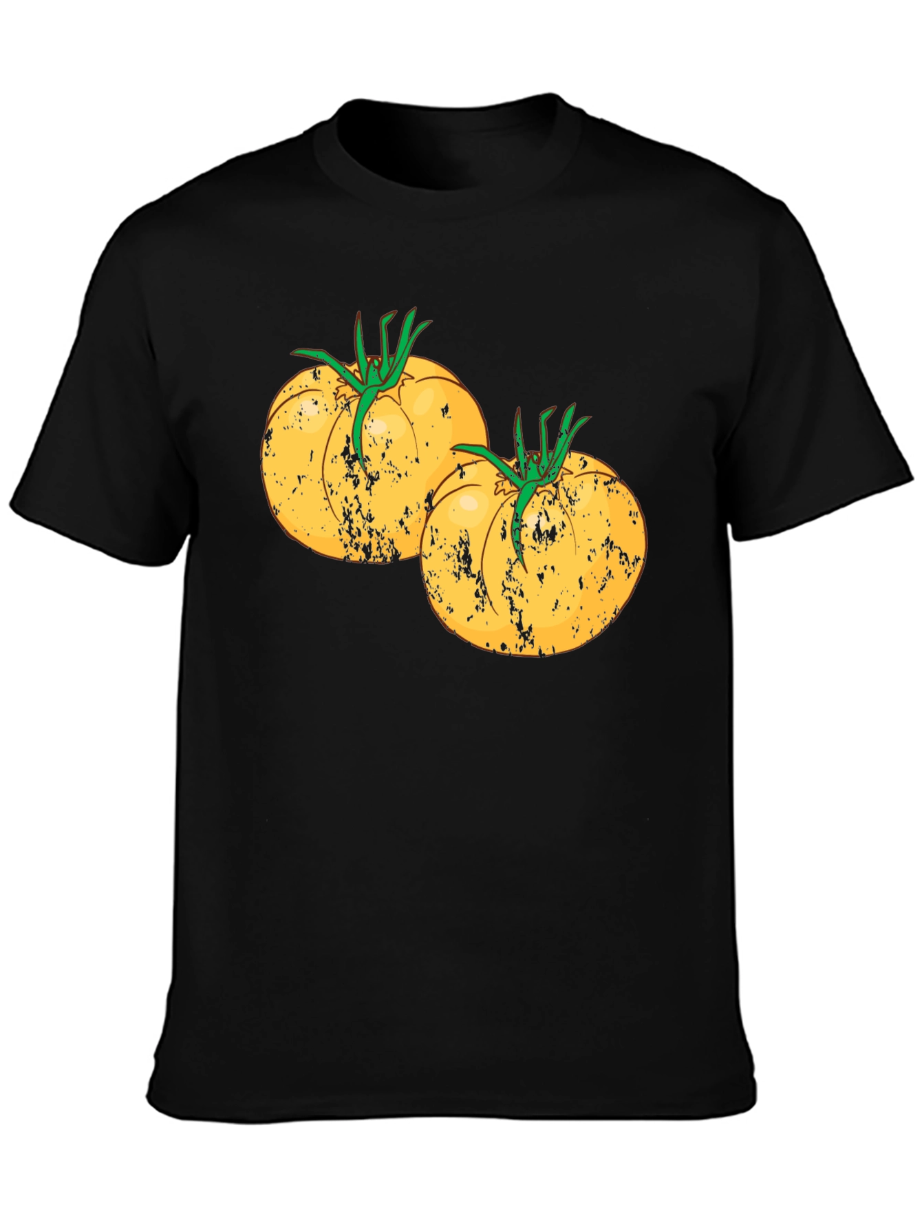 Tomato Graphic Tee - Black Cotton T-Shirt