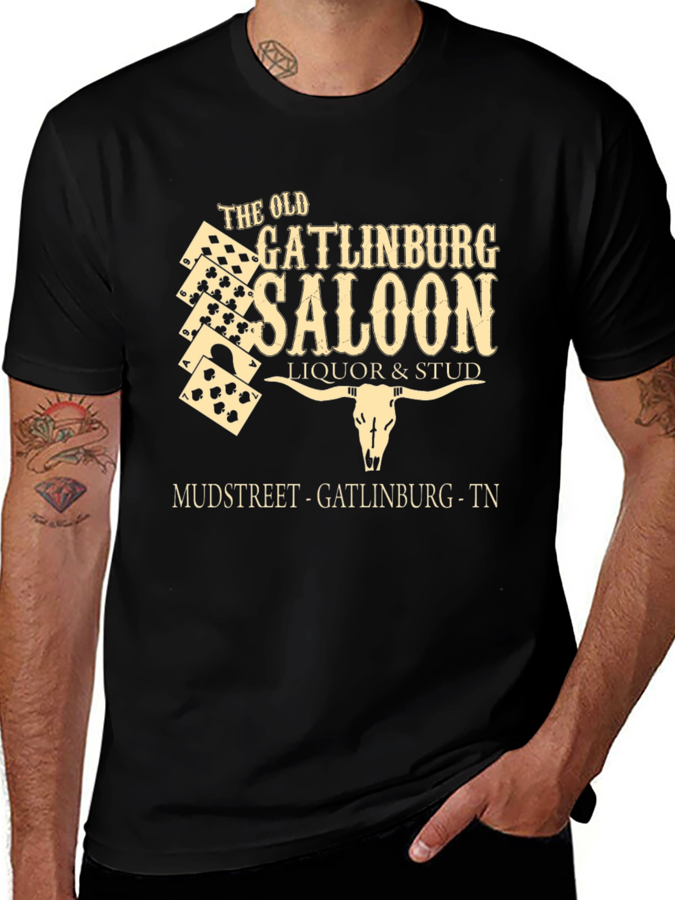 The Old Gatlinburg Saloon Black T-Shirt