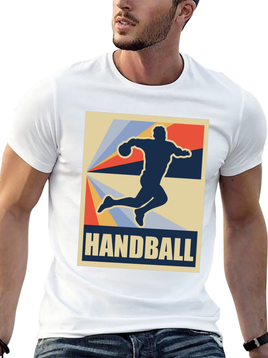 Handball Retro Graphic Tee - Sport Style