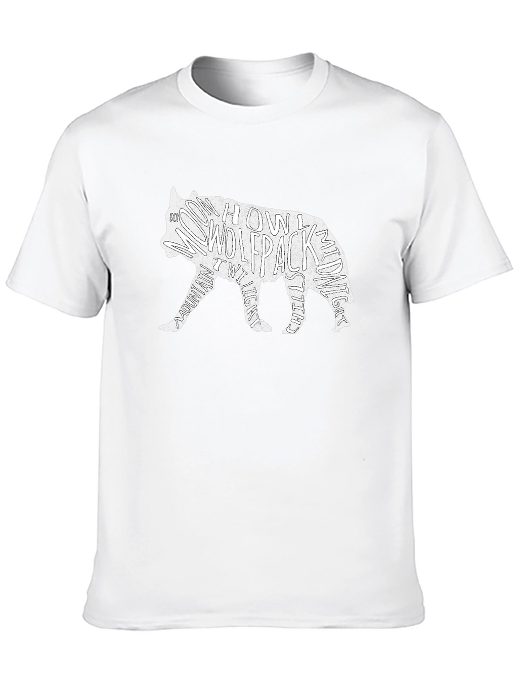 Wolfpack Graphic T-Shirt - Black Crew Neck Tee