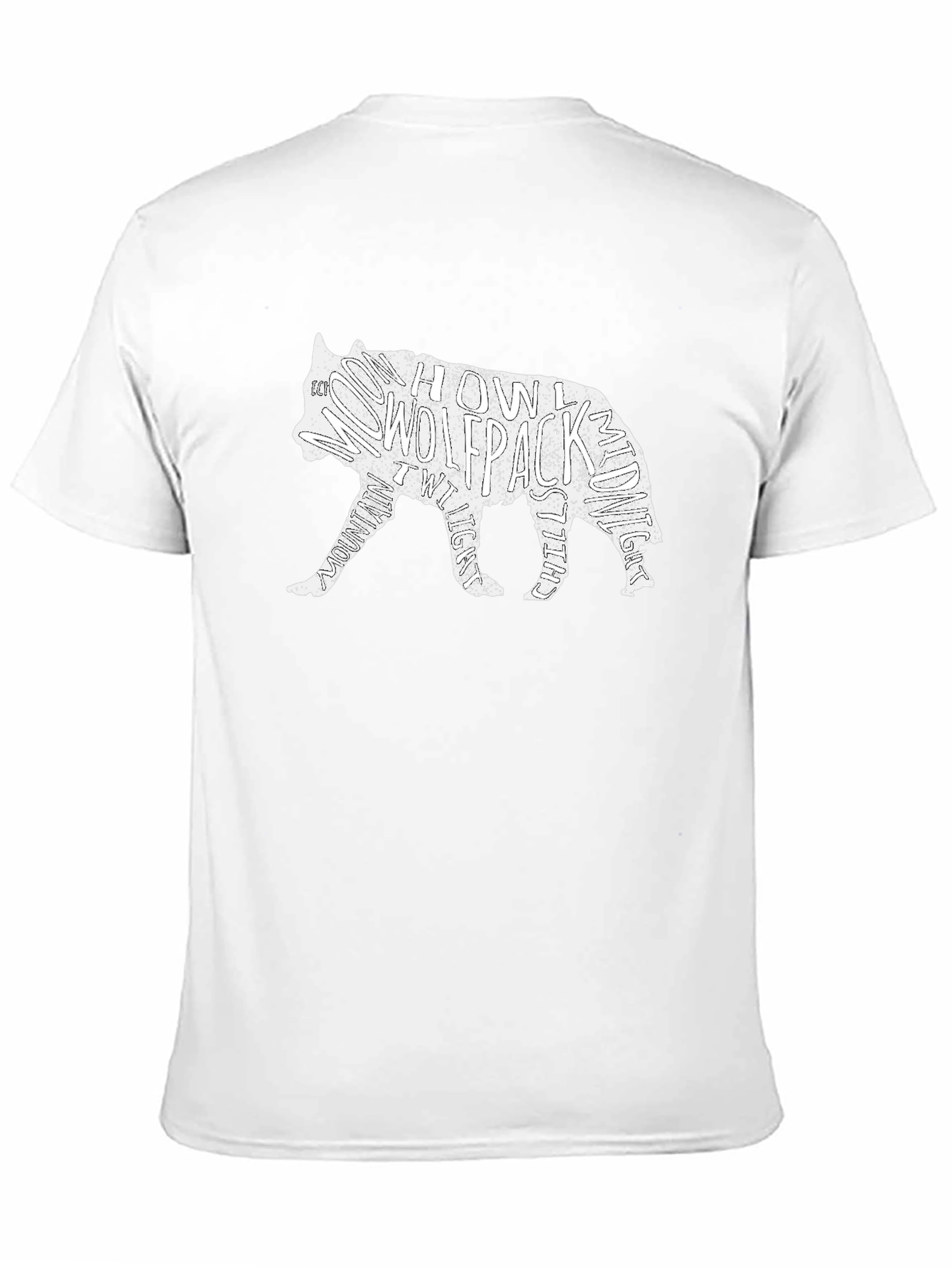 Wolfpack Graphic T-Shirt - Black Crew Neck Tee