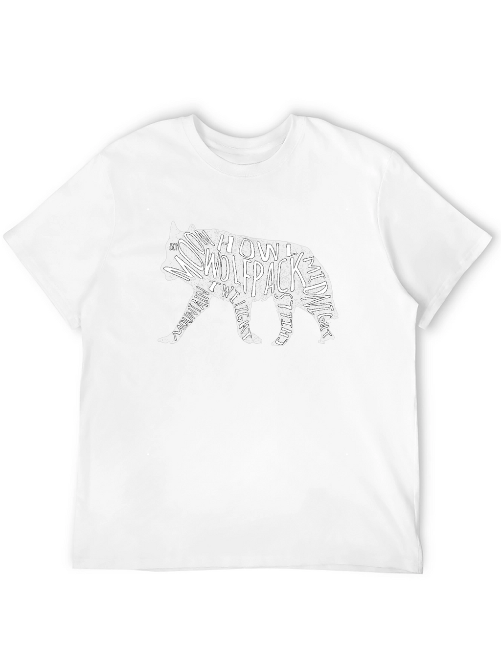 Wolfpack Graphic T-Shirt - Black Crew Neck Tee