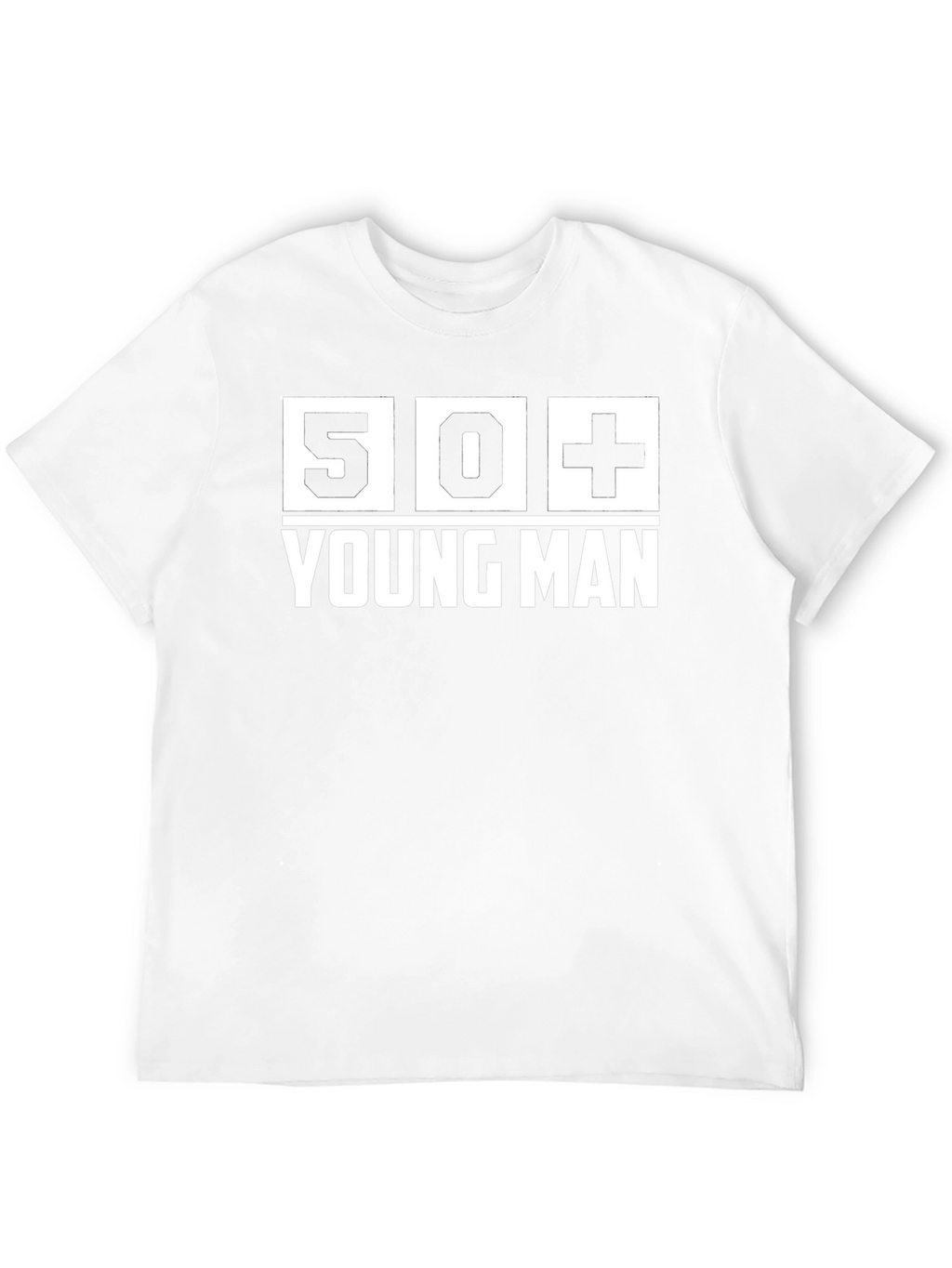 50+ Young Man Black T-Shirt