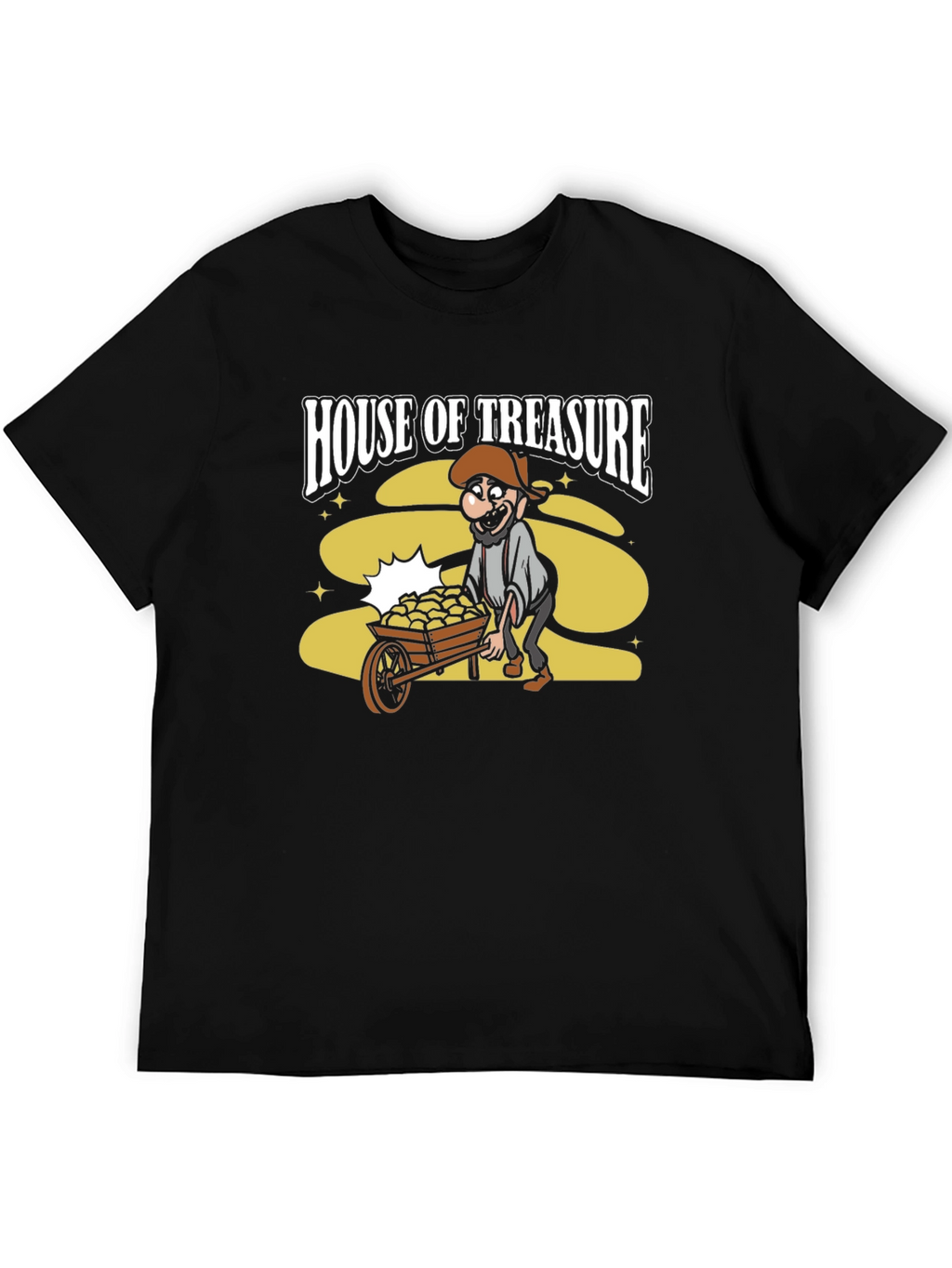 House of Treasure Funny Cartoon Graphic T-Shirt