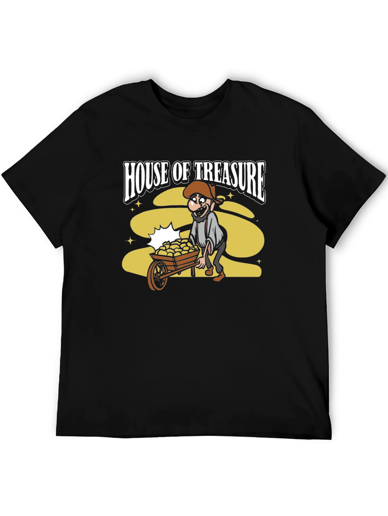House of Treasure Funny Cartoon Graphic T-Shirt