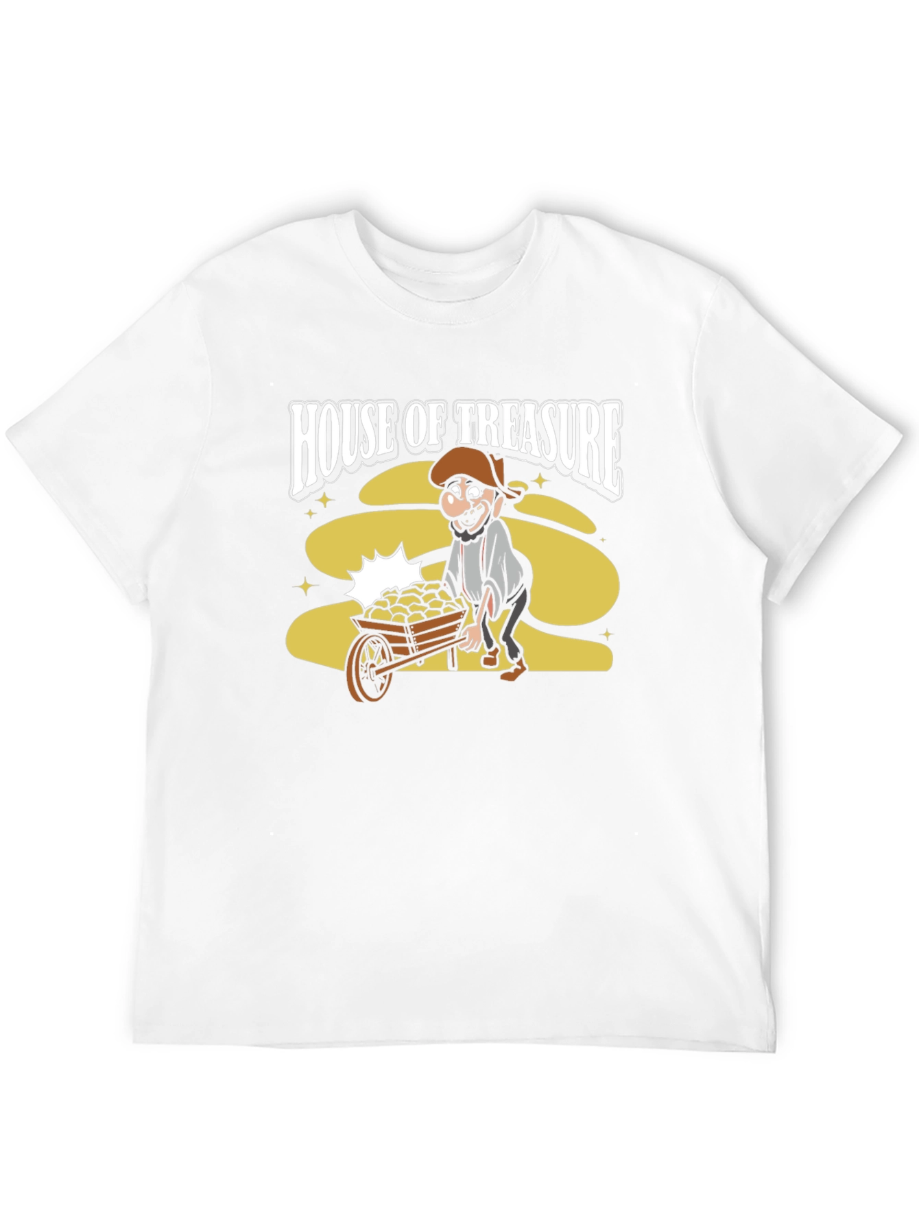 House of Treasure Funny Cartoon Graphic T-Shirt