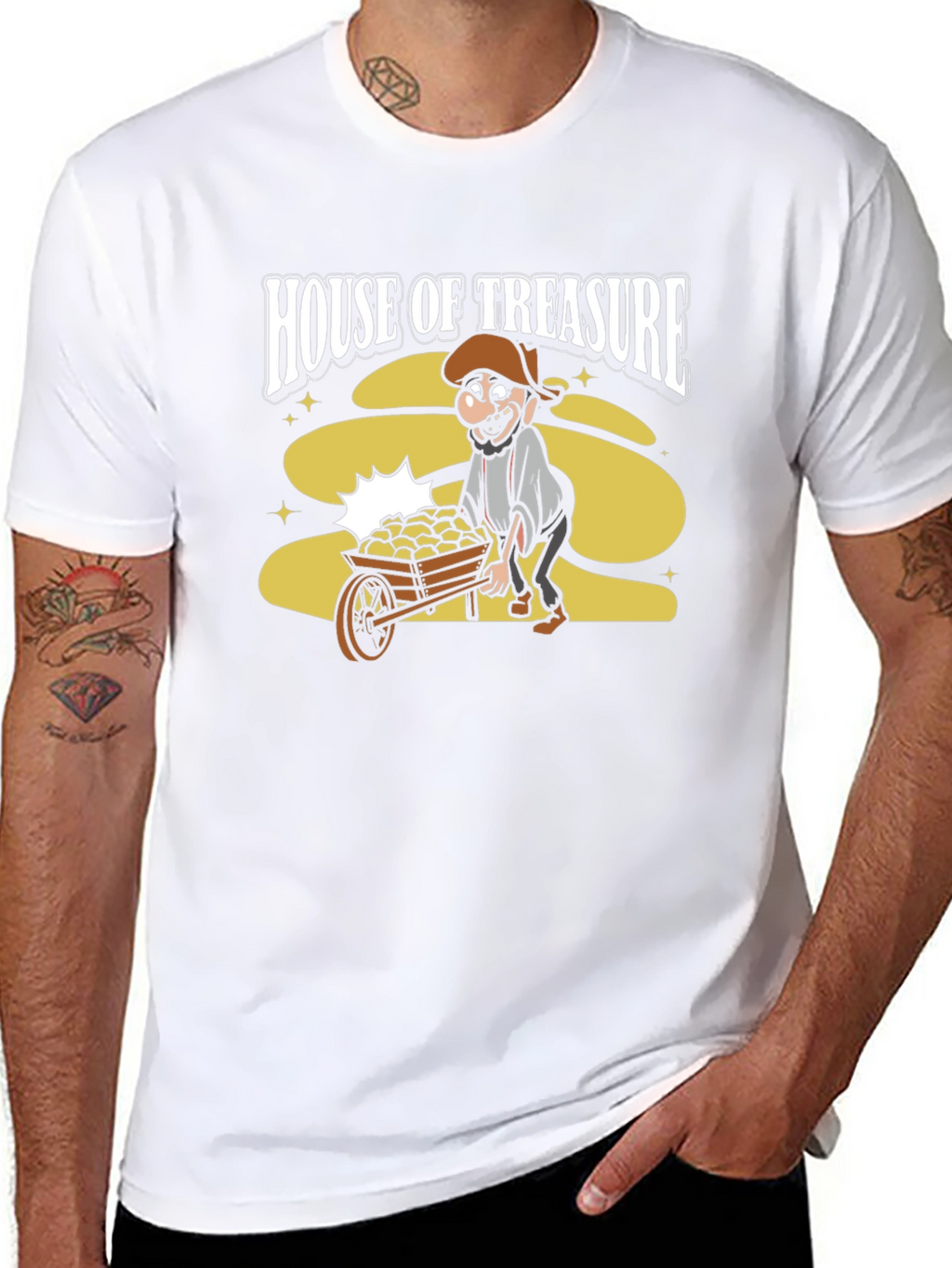 House of Treasure Funny Cartoon Graphic T-Shirt
