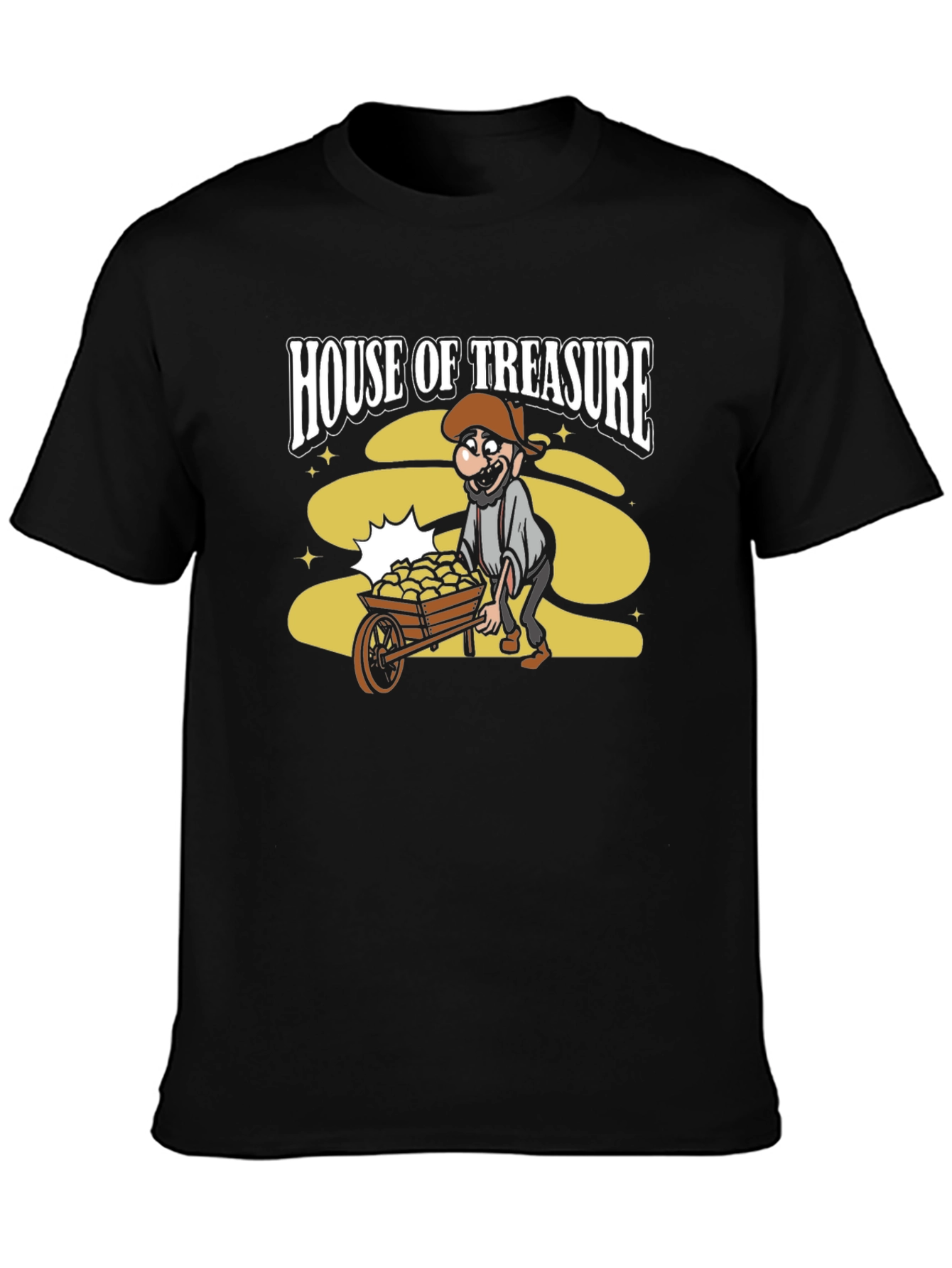 House of Treasure Funny Cartoon Graphic T-Shirt