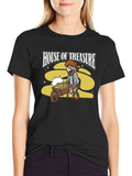 House of Treasure Funny Cartoon Graphic T-Shirt