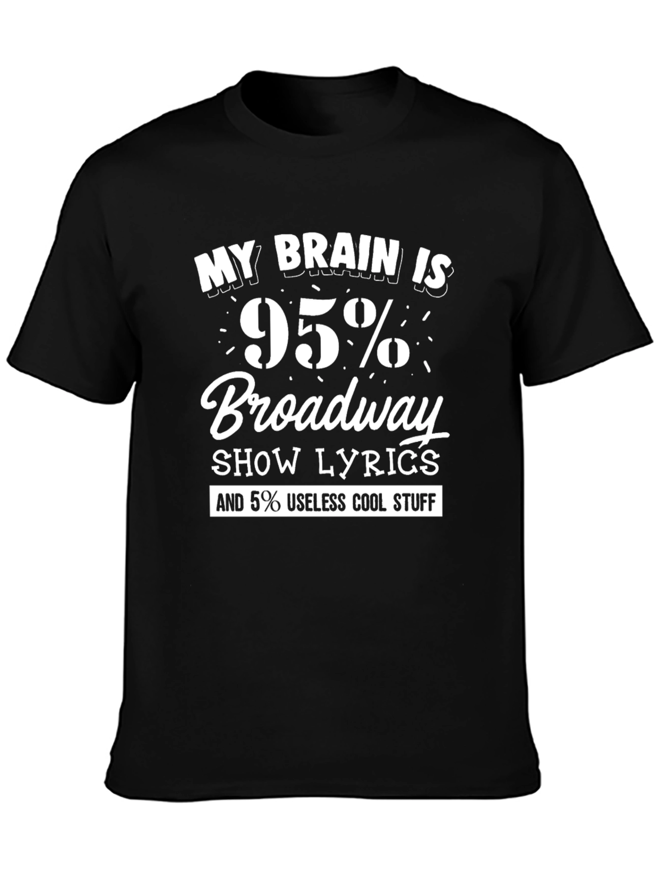 Broadway Show Lyrics Tee - 95% Broadway 5% Cool