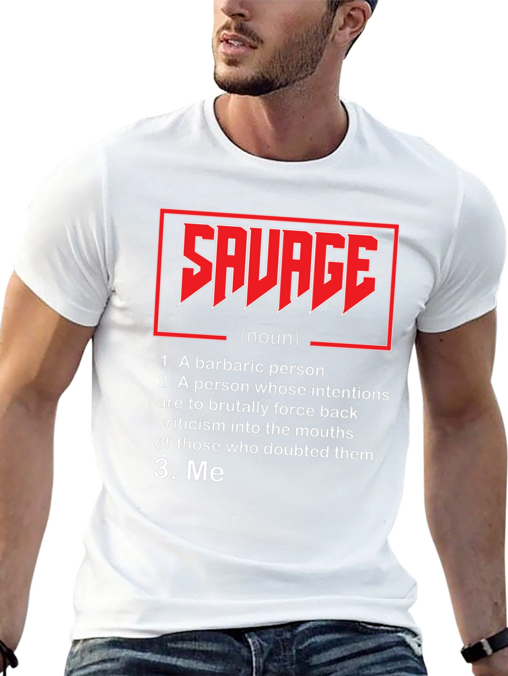 Savage Definition T-Shirt - Black Graphic Tee