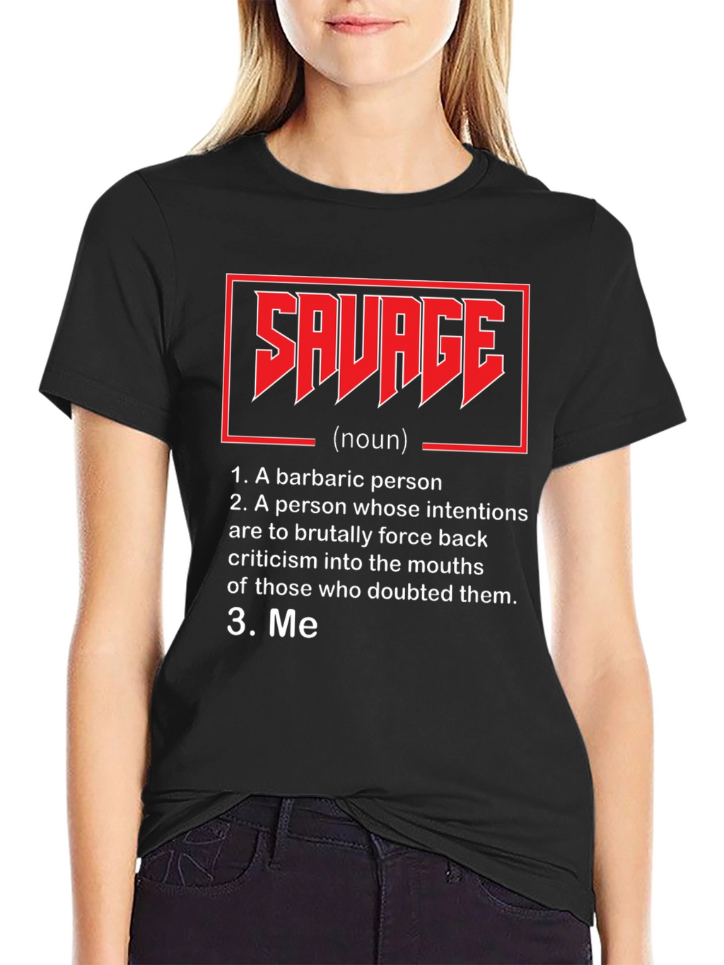 Savage Definition T-Shirt - Black Graphic Tee
