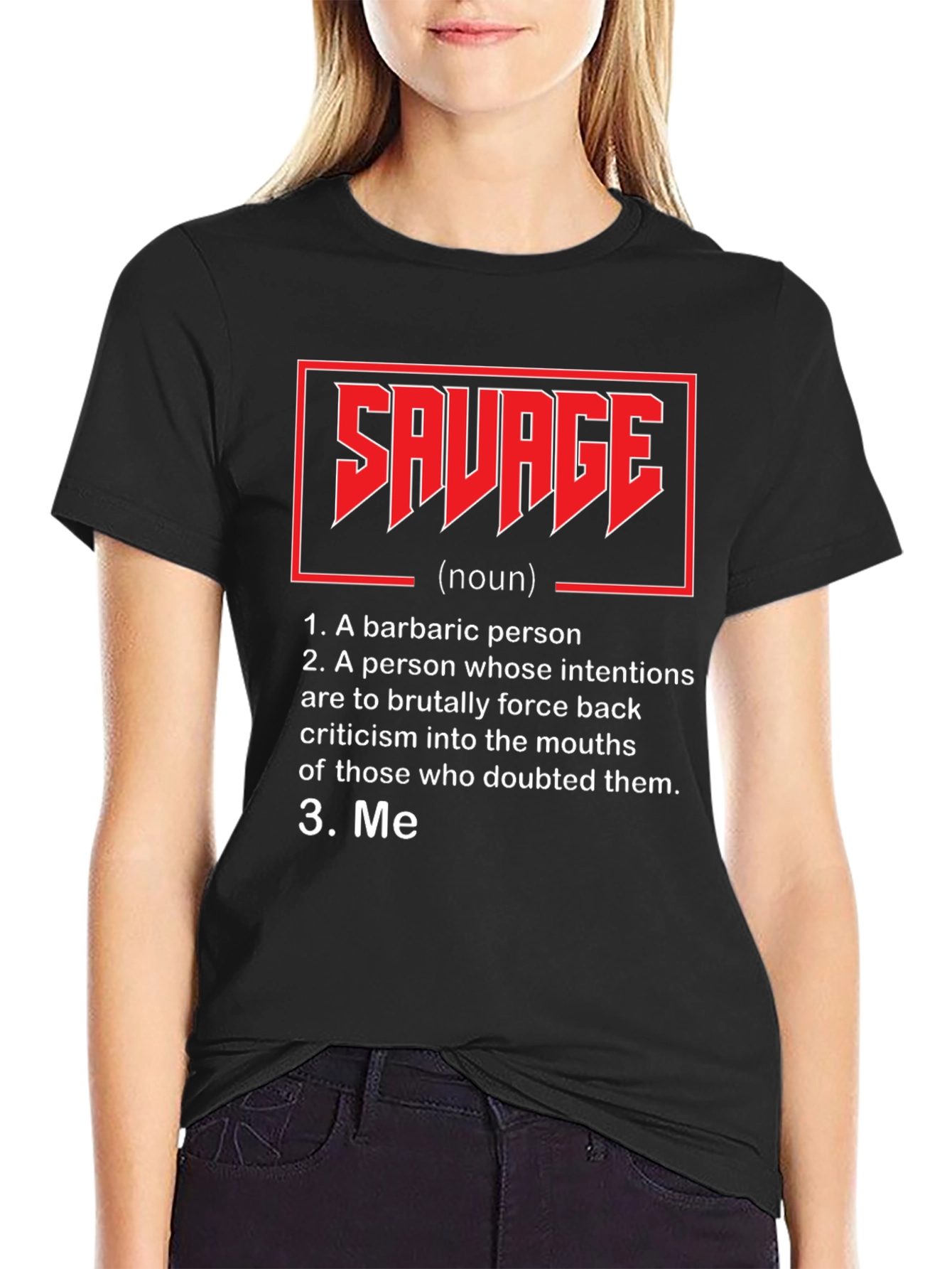 Savage Definition T-Shirt - Black Graphic Tee