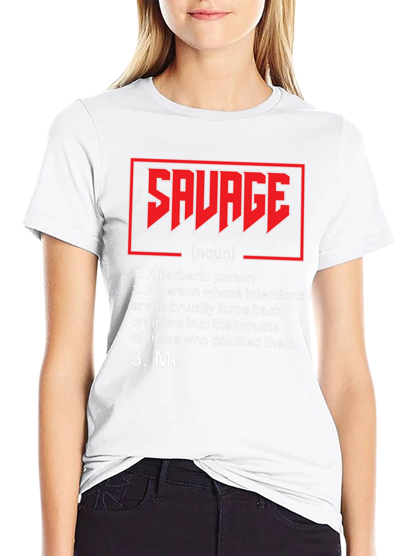 Savage Definition T-Shirt - Black Graphic Tee