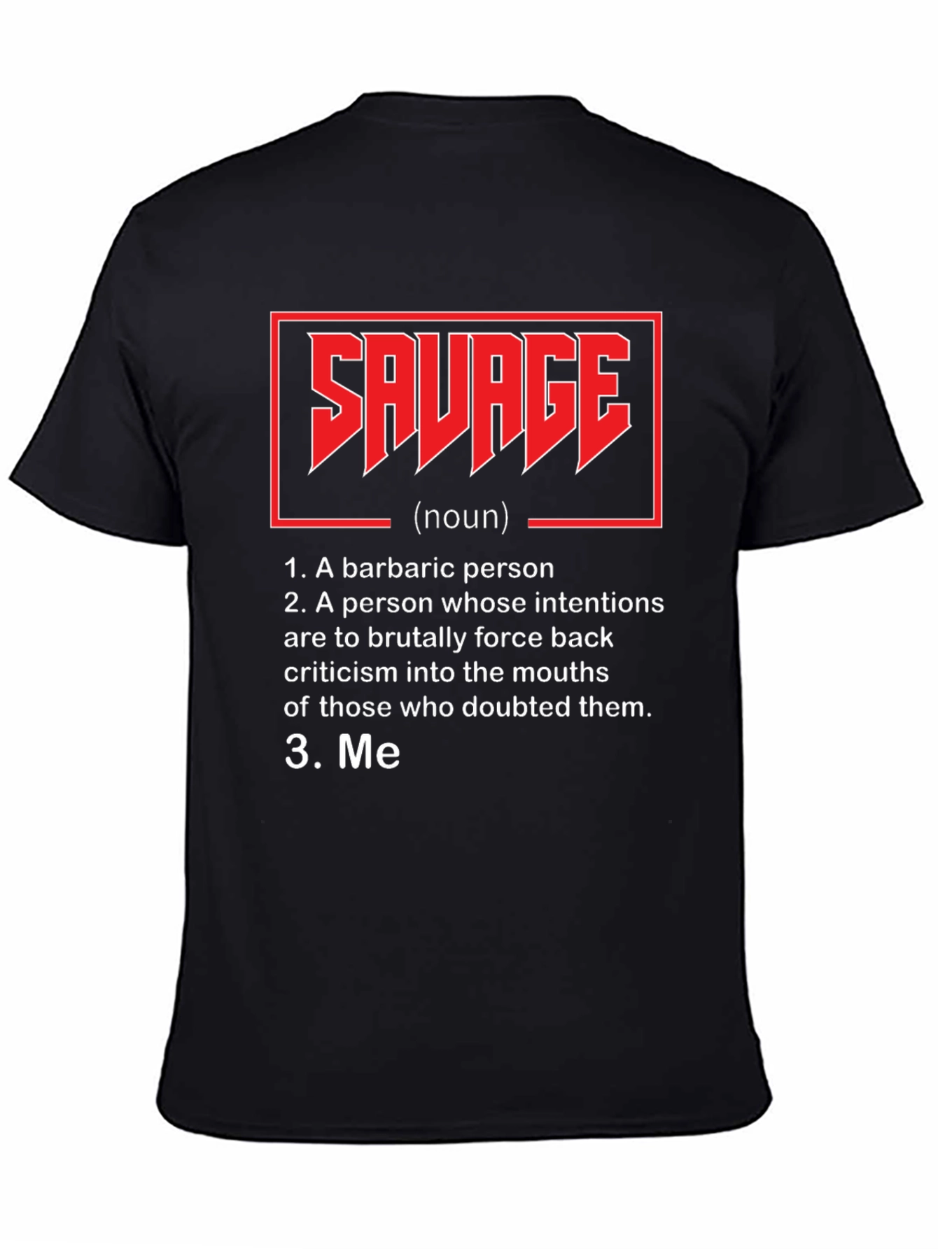 Savage Definition T-Shirt - Black Graphic Tee