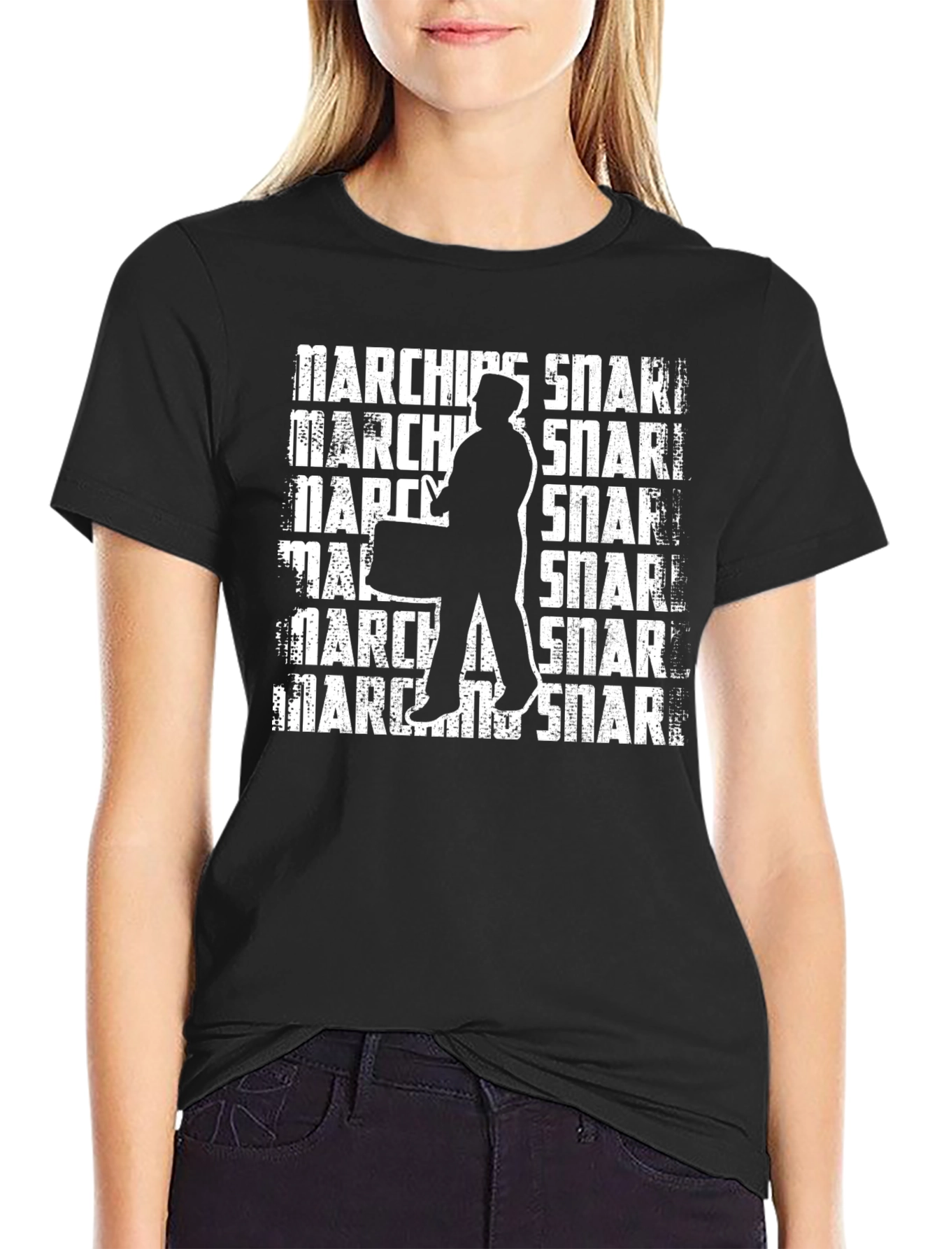 Marching Snare Drummer T-Shirt - Black