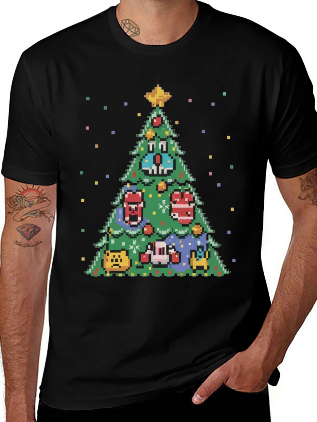Pixel Christmas Tree T-Shirt