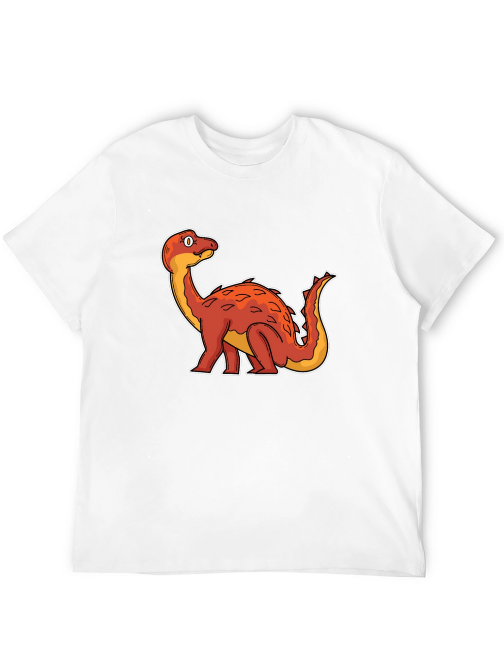 Dino Cartoon Graphic Tee - Black
