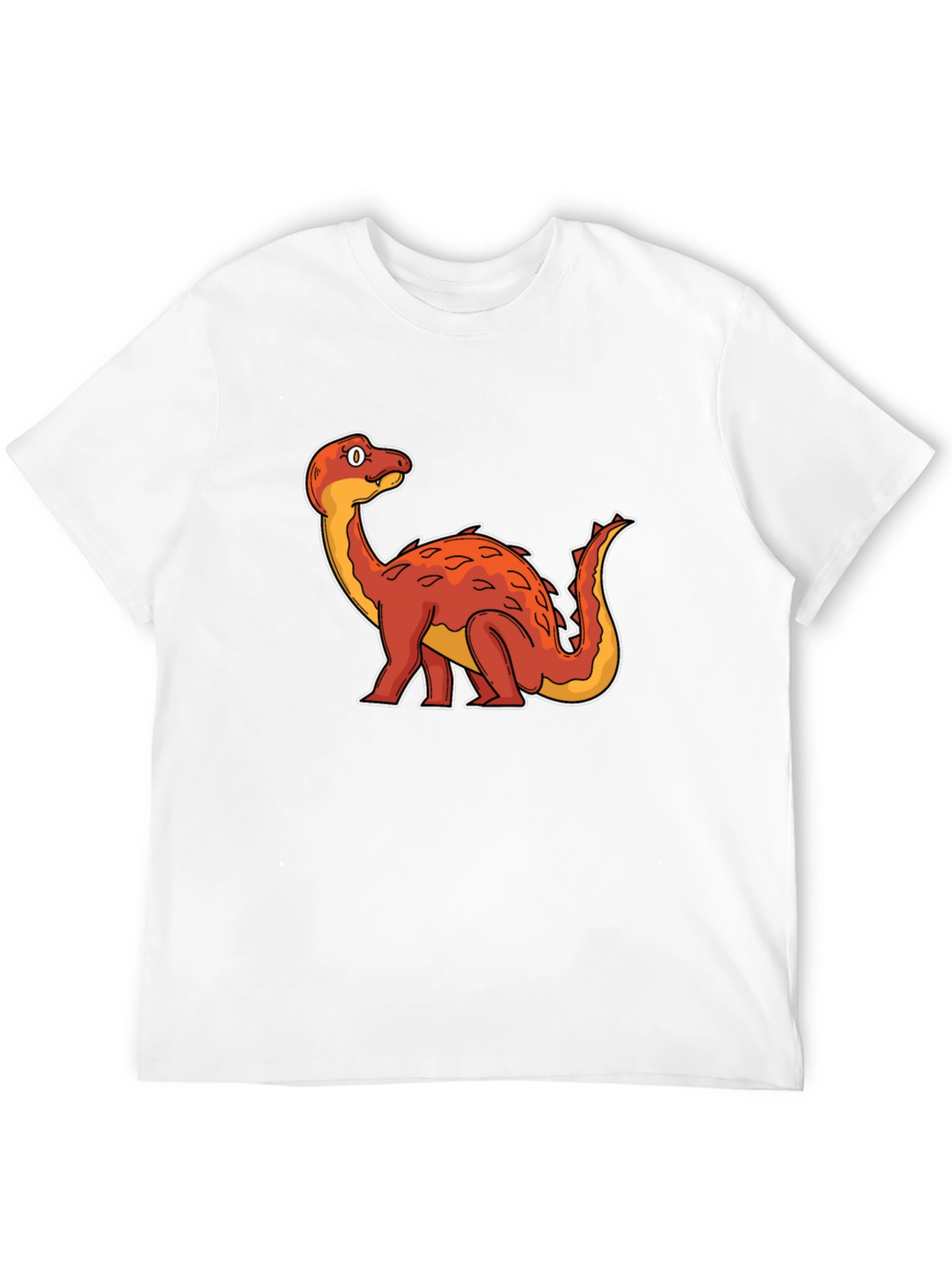 Dino Cartoon Graphic Tee - Black