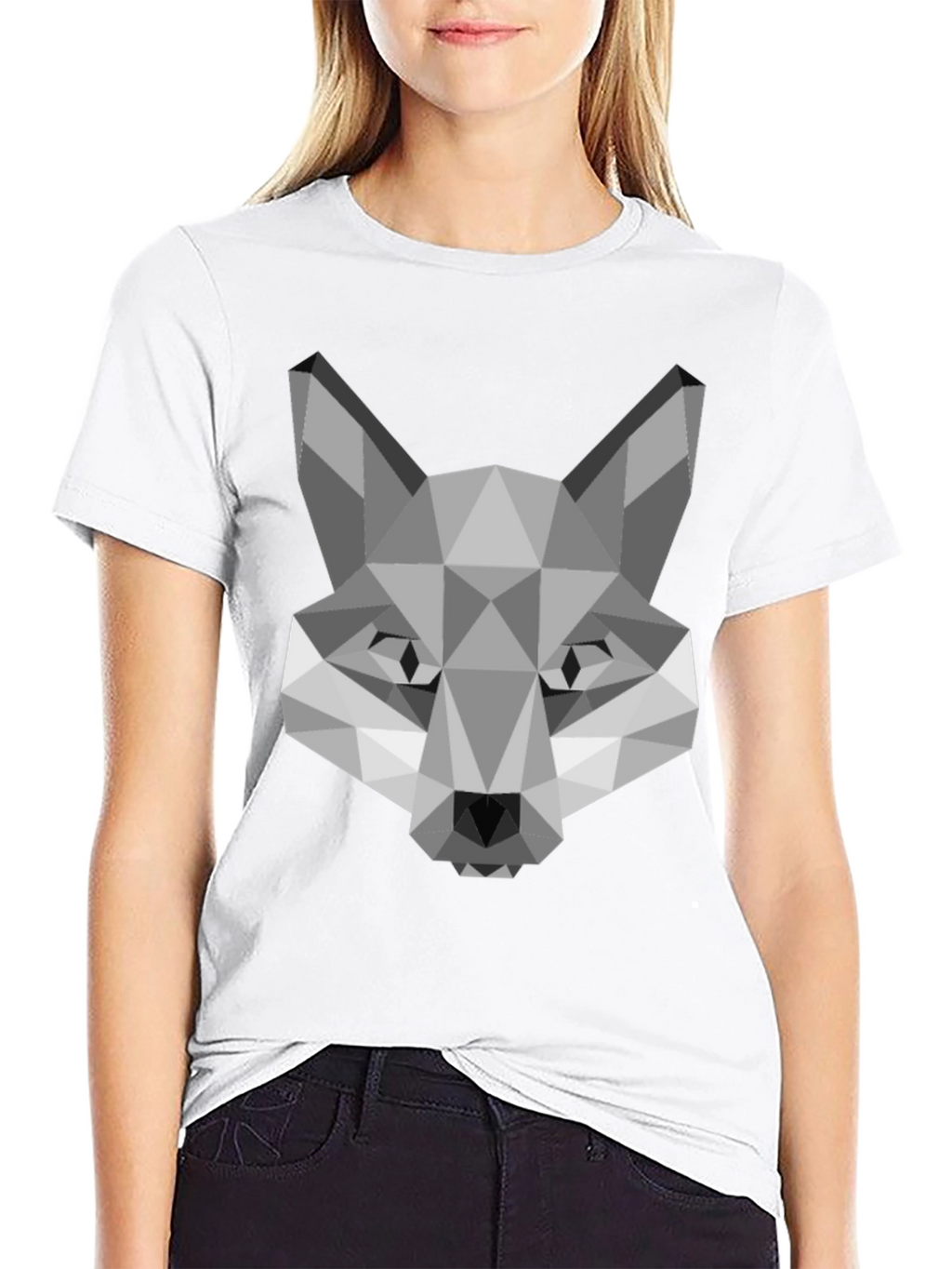 Geometric Fox Graphic Tee - Modern Style