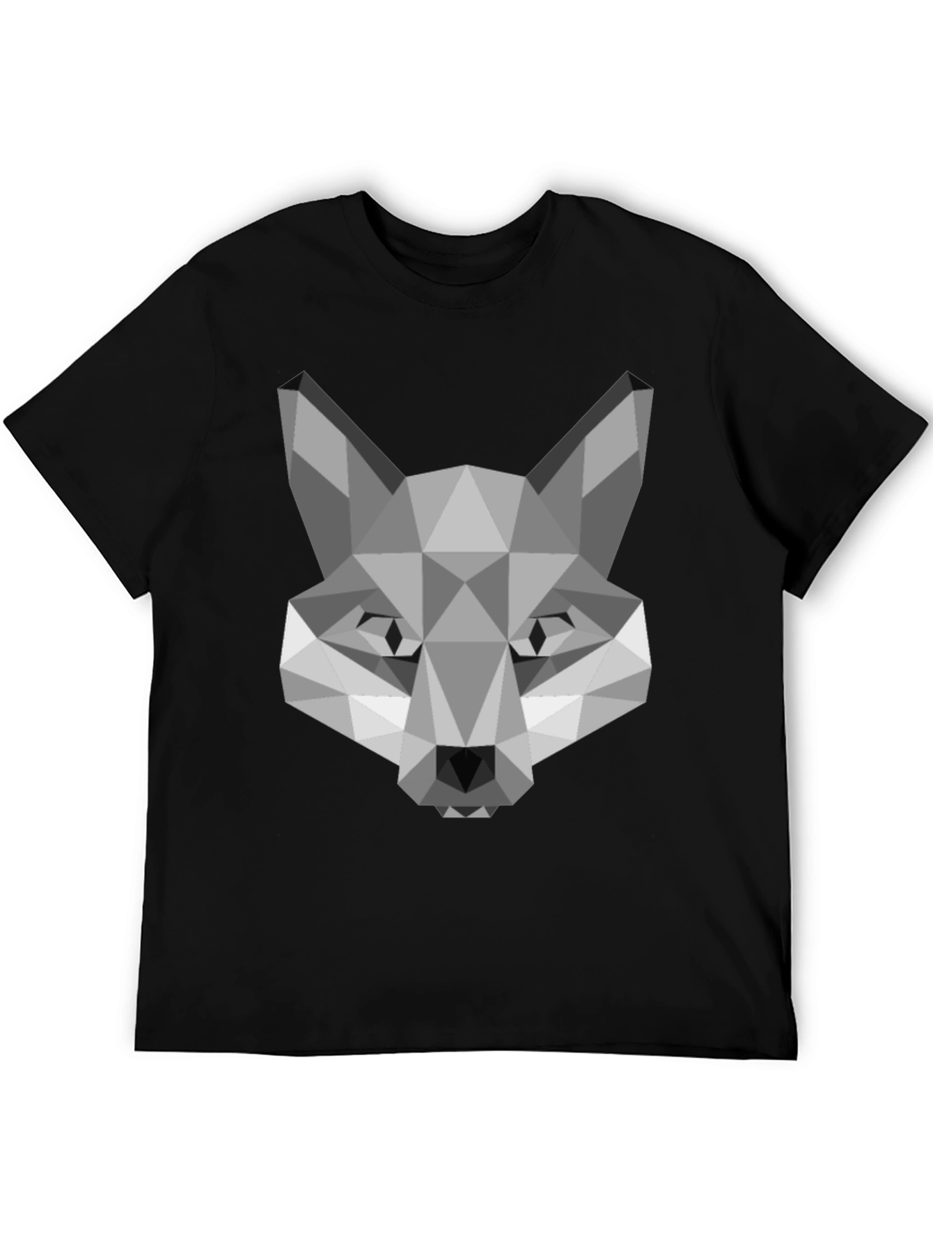 Geometric Fox Graphic Tee - Modern Style
