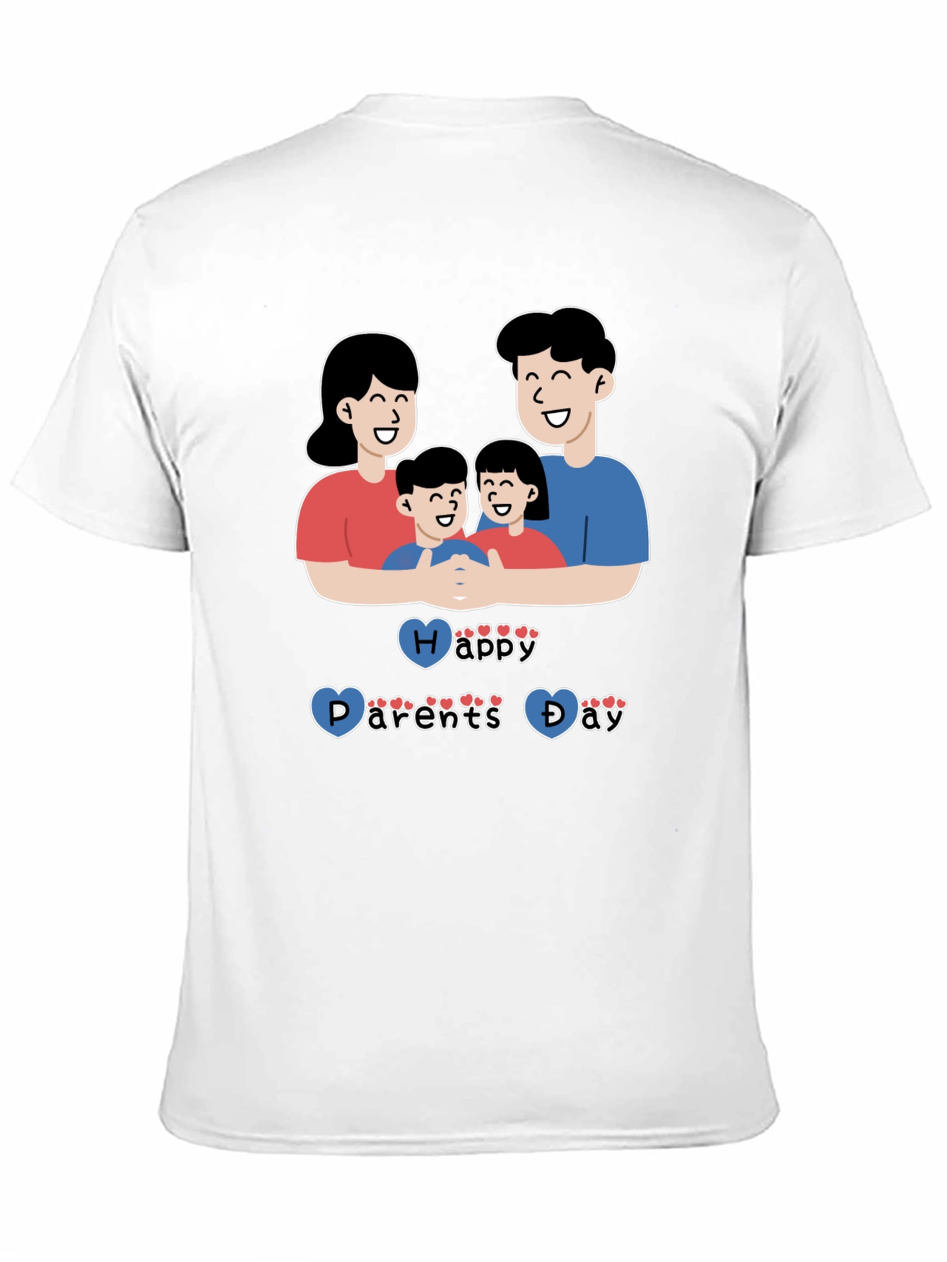 Happy Parents Day Graphic T-Shirt Black