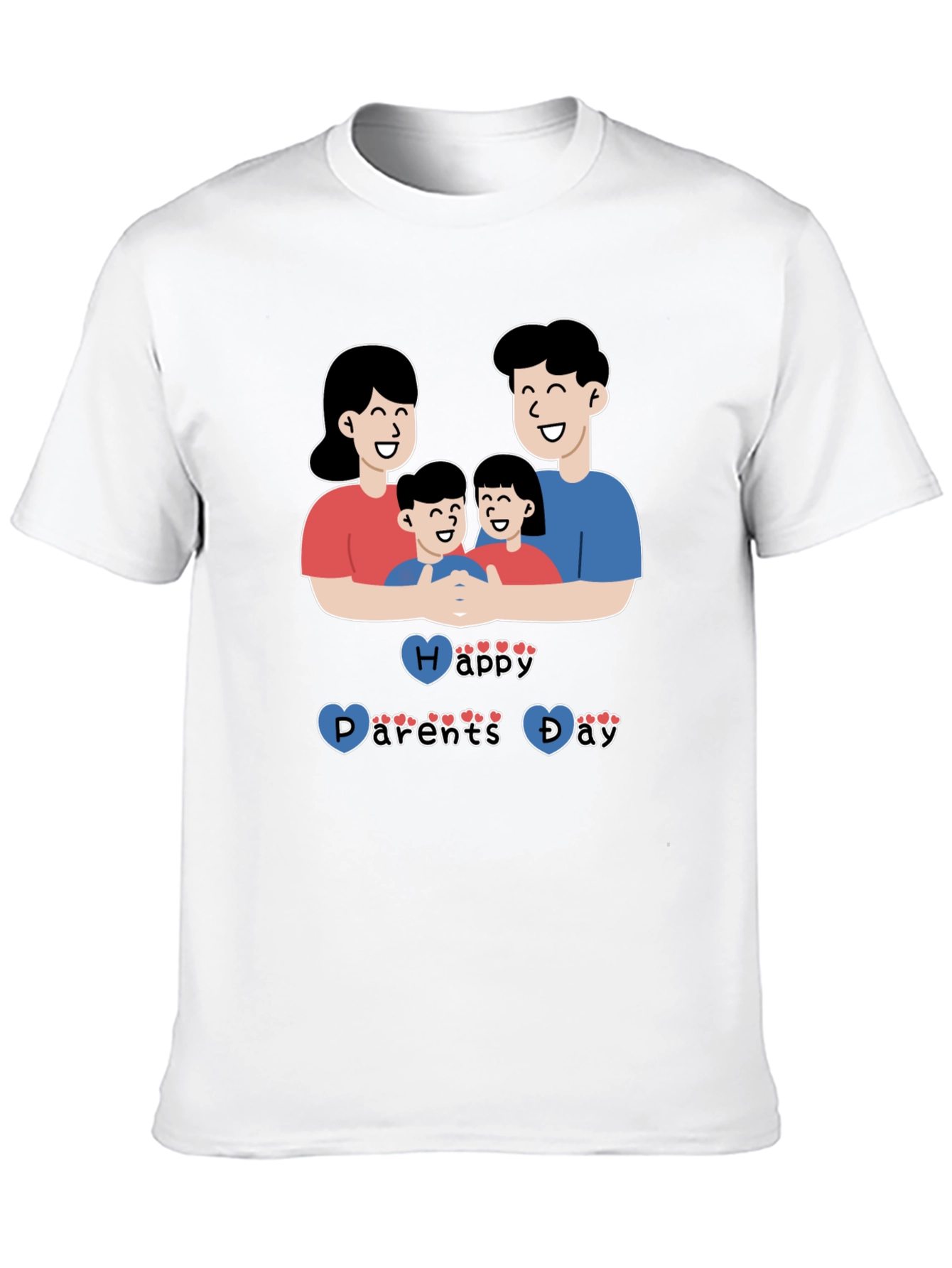 Happy Parents Day Graphic T-Shirt Black