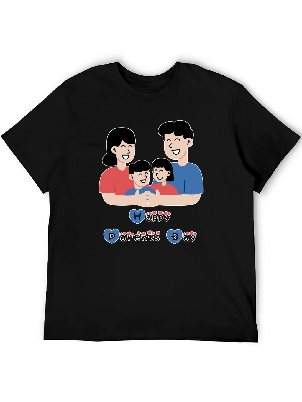 Happy Parents Day Graphic T-Shirt Black