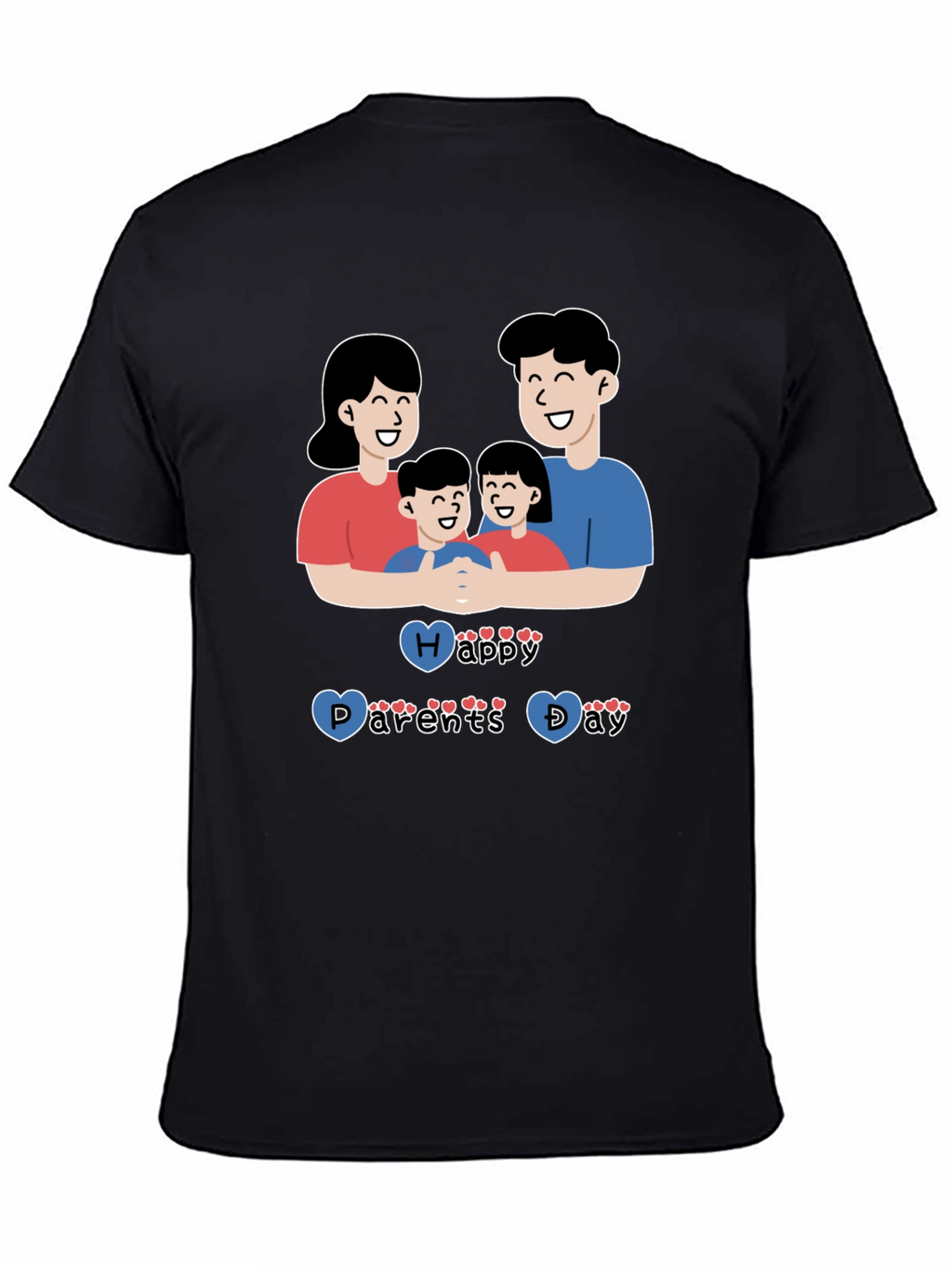 Happy Parents Day Graphic T-Shirt Black