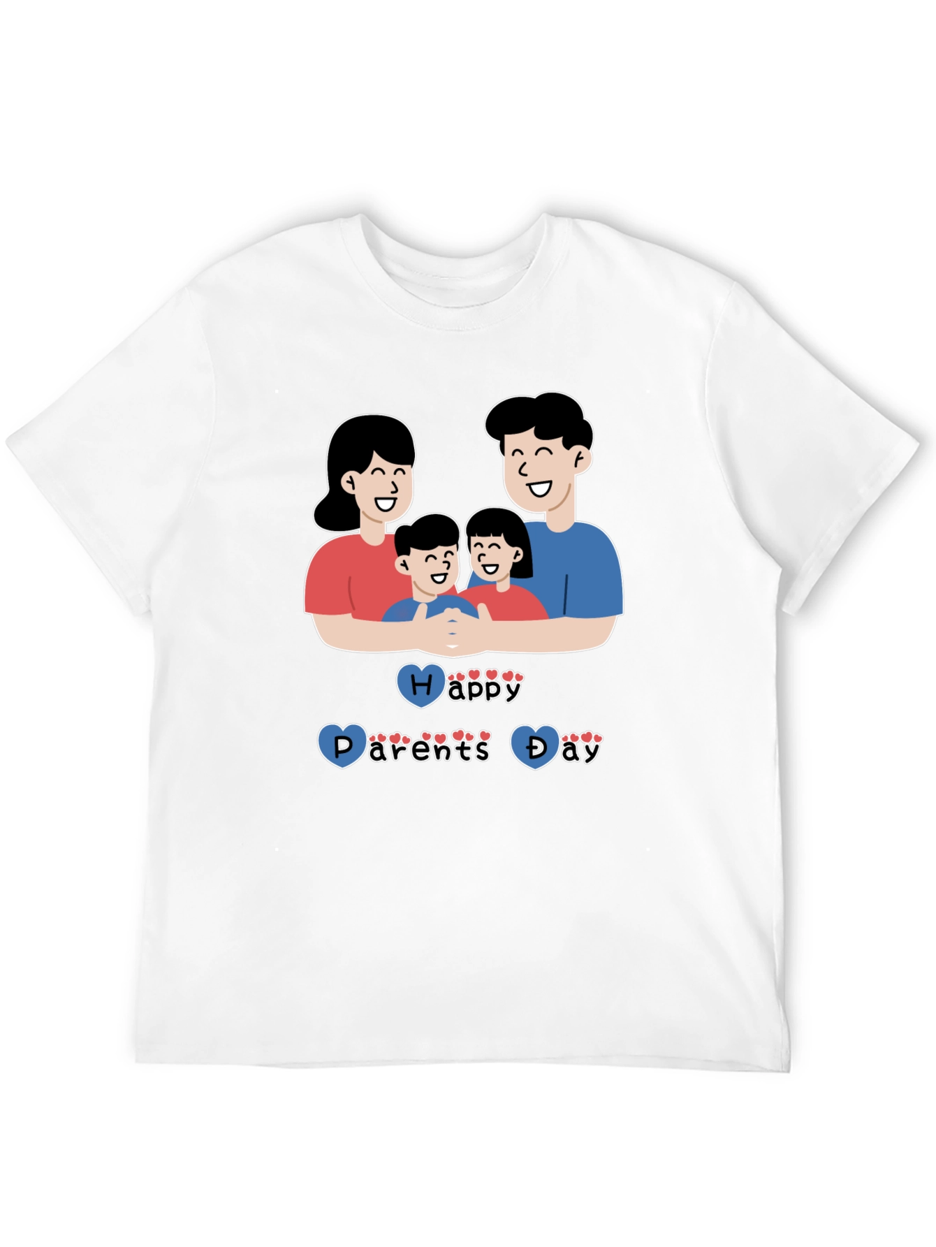 Happy Parents Day Graphic T-Shirt Black