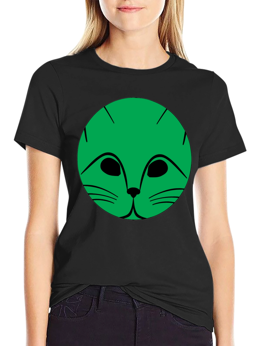 Cool Cat Graphic Black T-Shirt