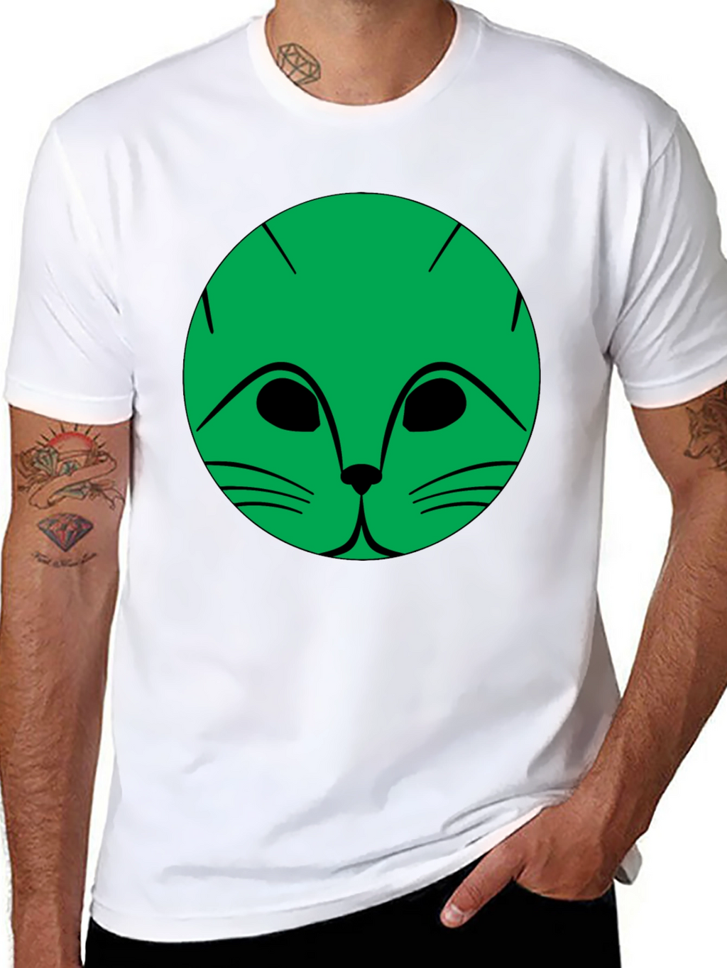 Cool Cat Graphic Black T-Shirt
