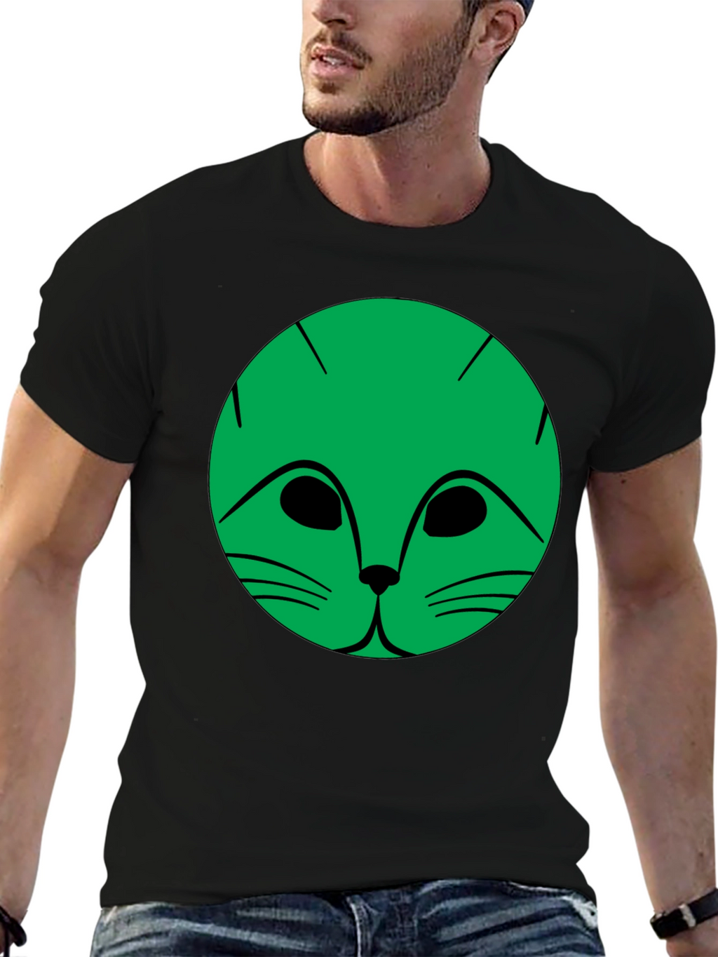 Cool Cat Graphic Black T-Shirt