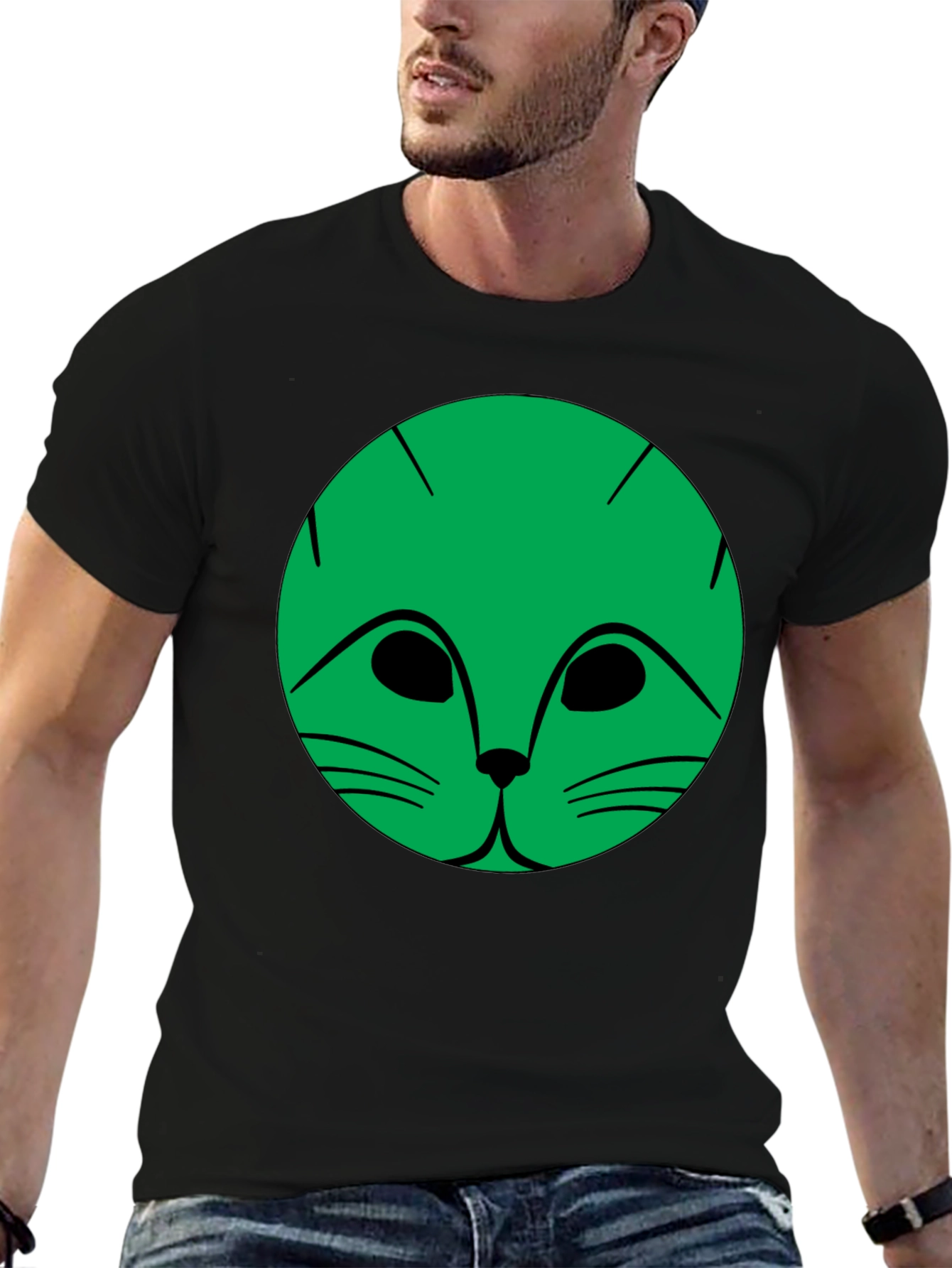 Cool Cat Graphic Black T-Shirt
