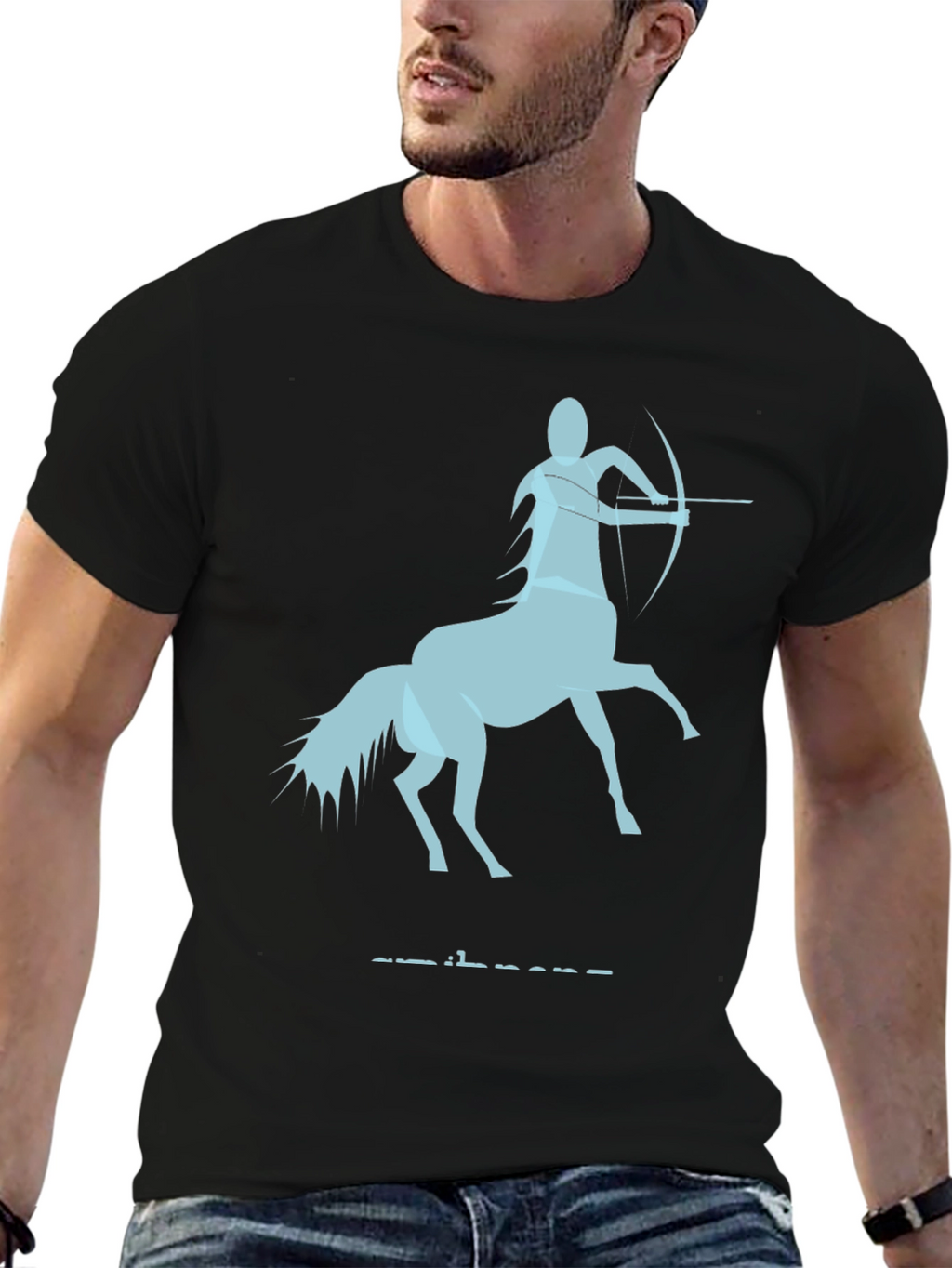 Sagittarius Centaur Graphic T-Shirt - Black