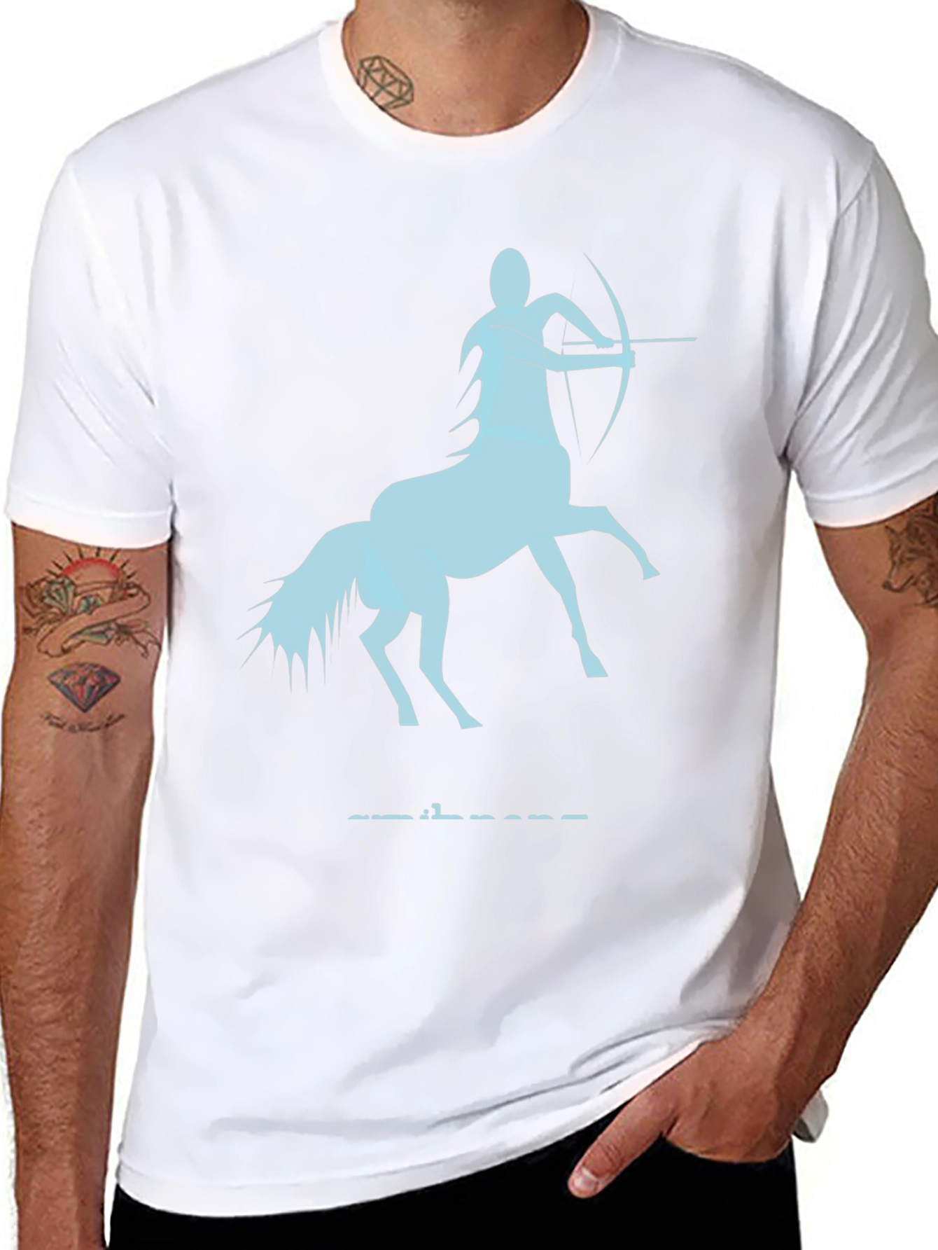 Sagittarius Centaur Graphic T-Shirt - Black