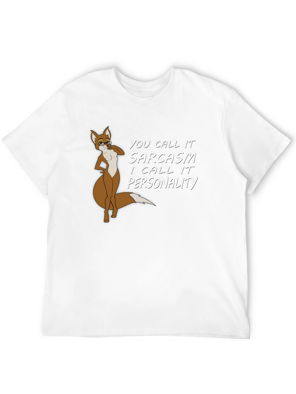 Sarcastic Fox Graphic Tee - Unisex Black T-Shirt