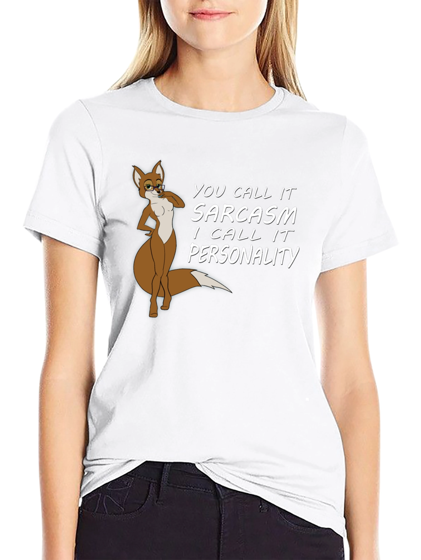 Sarcastic Fox Graphic Tee - Unisex Black T-Shirt