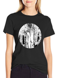Fox in Suit Graphic Tee - Trendy Black T-Shirt