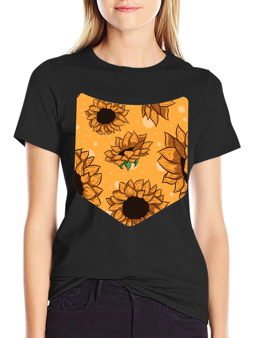 Sunflower Pocket Graphic Tee - Black