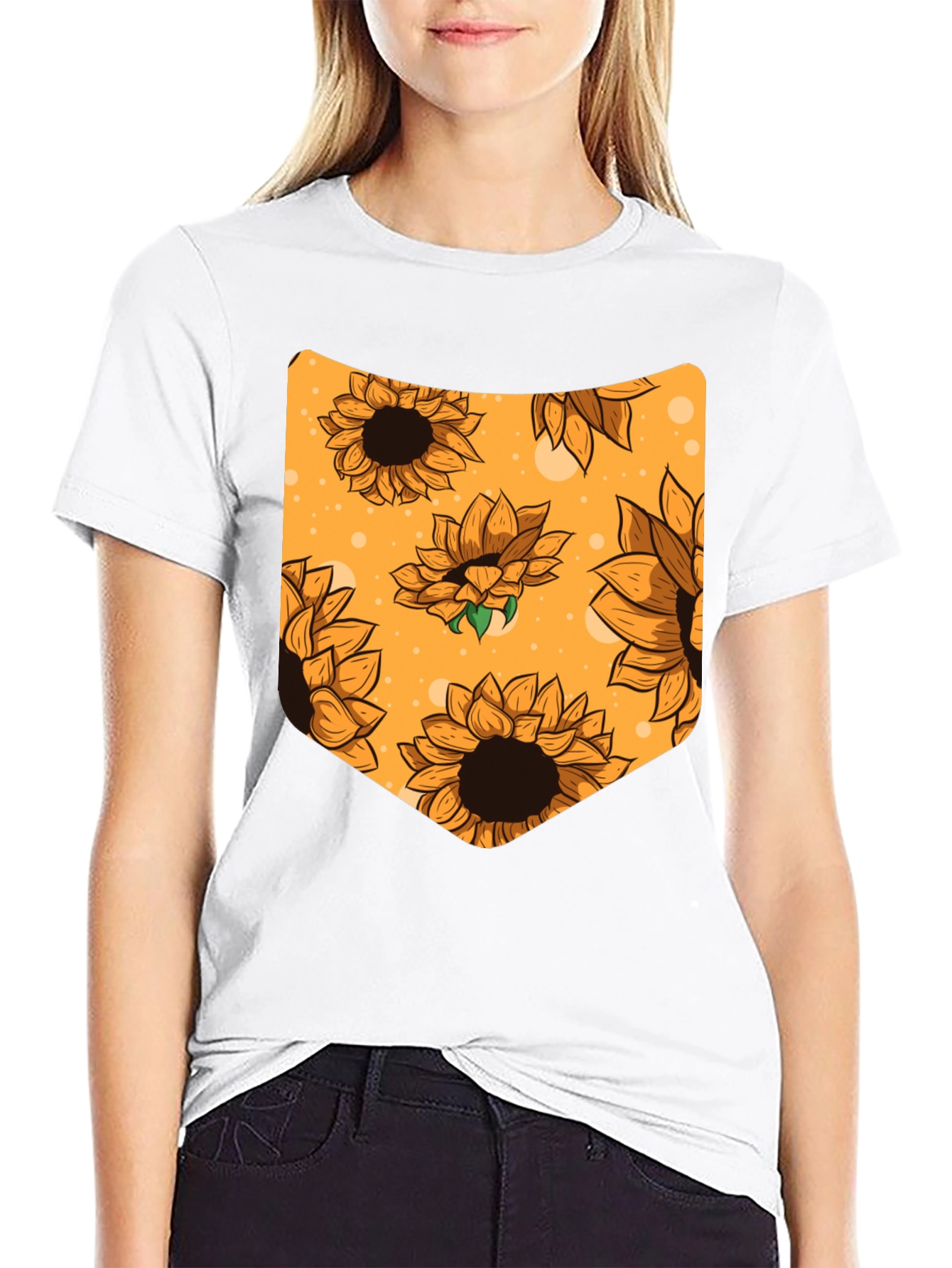 Sunflower Pocket Graphic Tee - Black