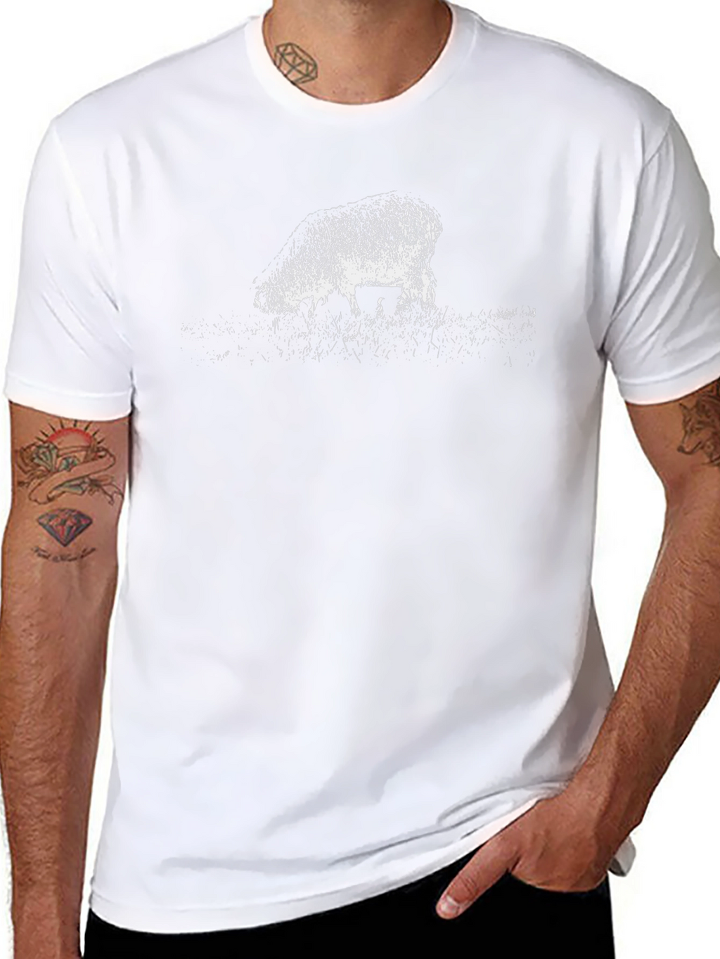 Sheep Graphic T-Shirt - Stylish Black Cotton Tee
